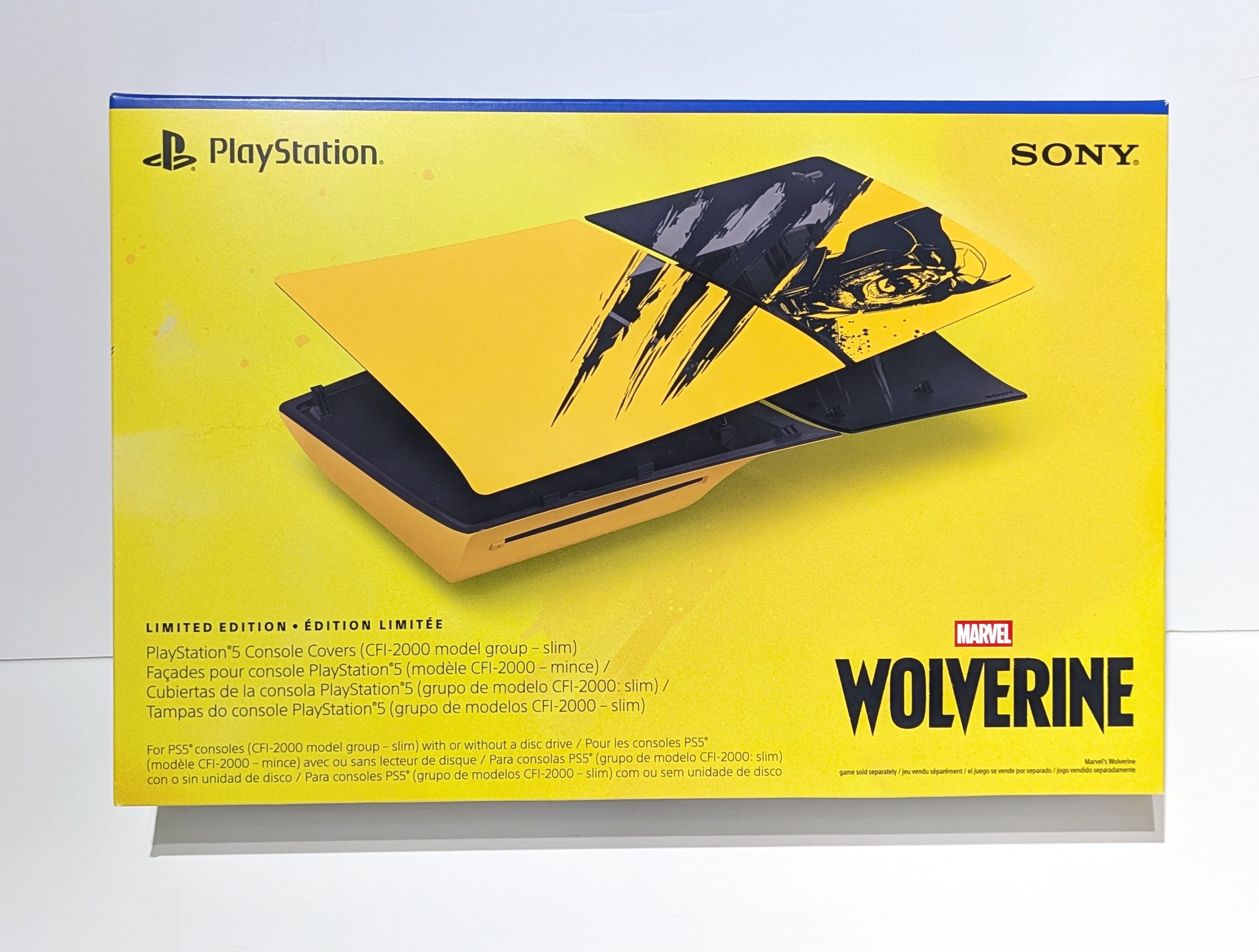 PS5 Slim Marvel's Wolverine Yellow Limited Edition Cover - NEW