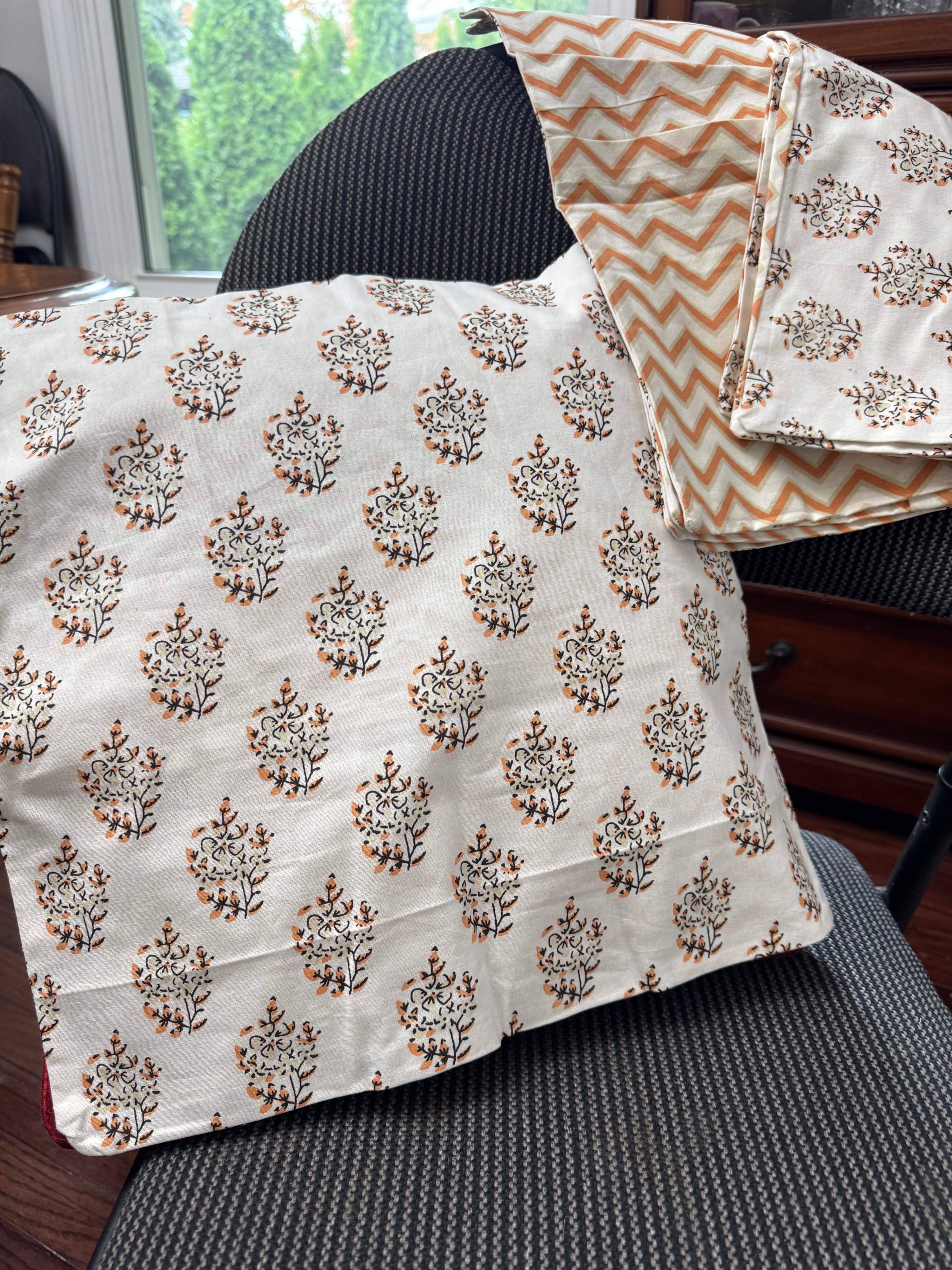 Set of 5 • New Cotton Reversible Cushion Covers • Steal Deal! - photo 2