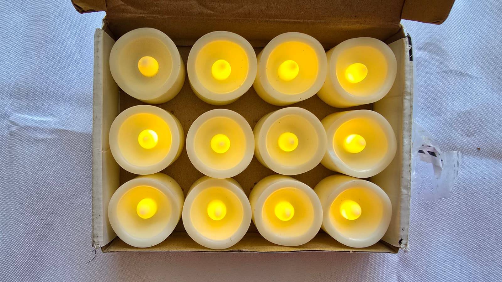 12-Pack Electric LED Light Candles (Warm White)