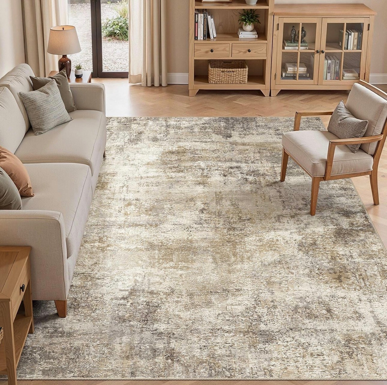 NEW: 8x10 Area Rugs Living Room: Washable Abstract Rug - photo 2