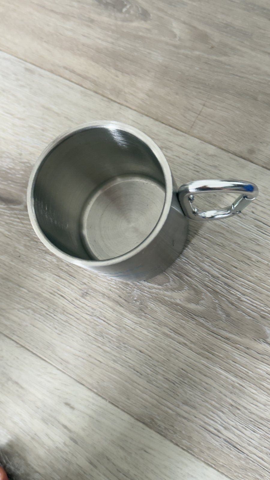 Stainless Steel Camping Mug with Carabiner Handle – bytek - photo 3