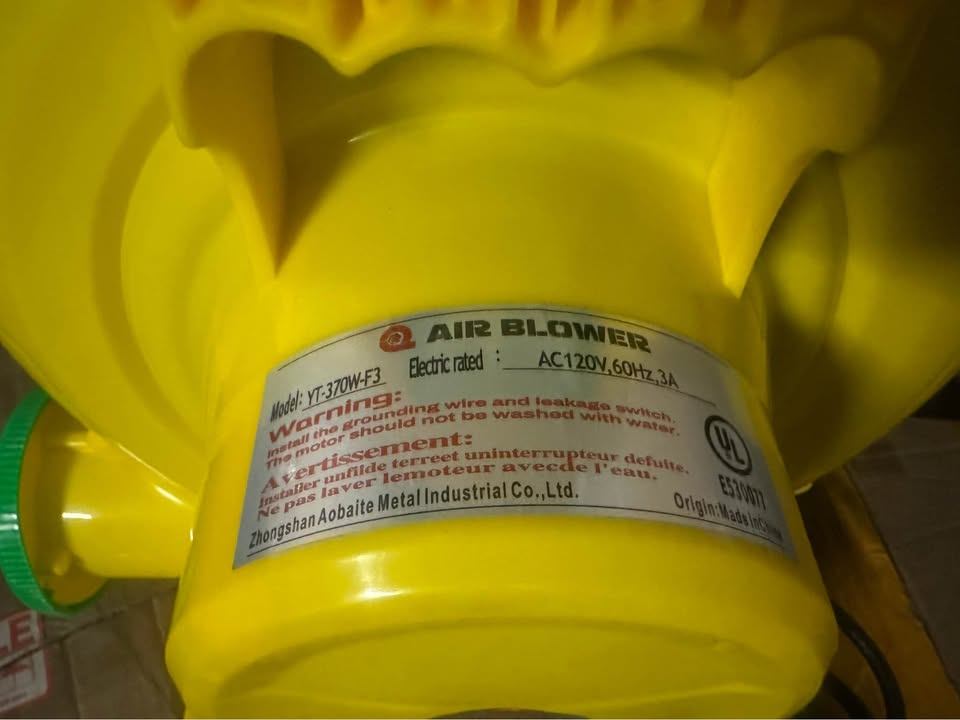 Electric Air Blower – 370W, 120V, for Inflatables - photo 3