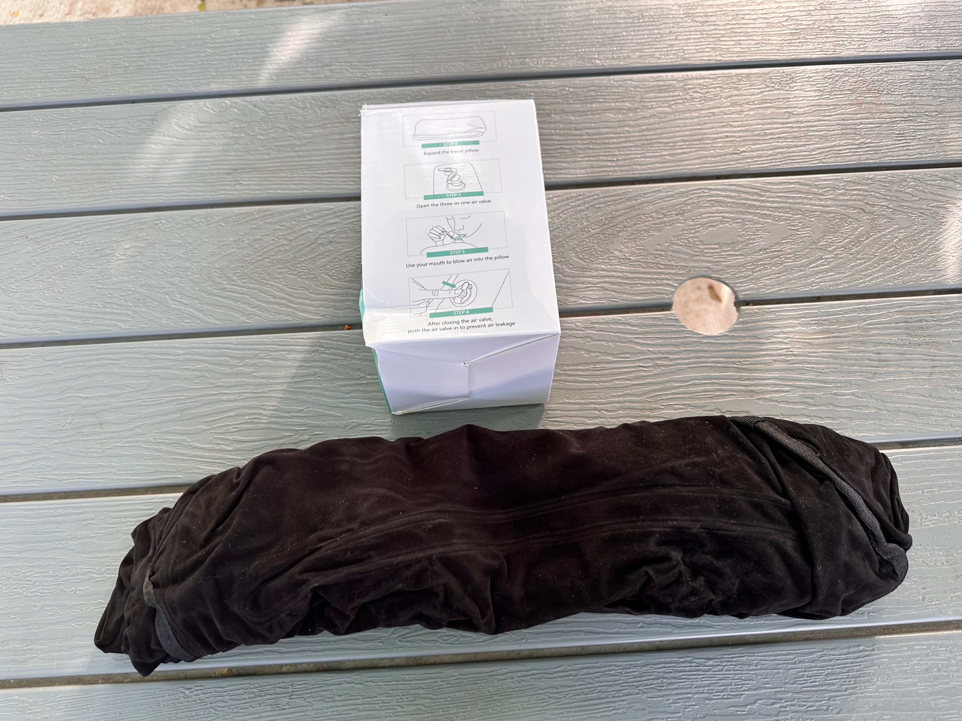 Brand New • Inflatable Travel Pillow • Airplane Sleep Cushion - photo 2