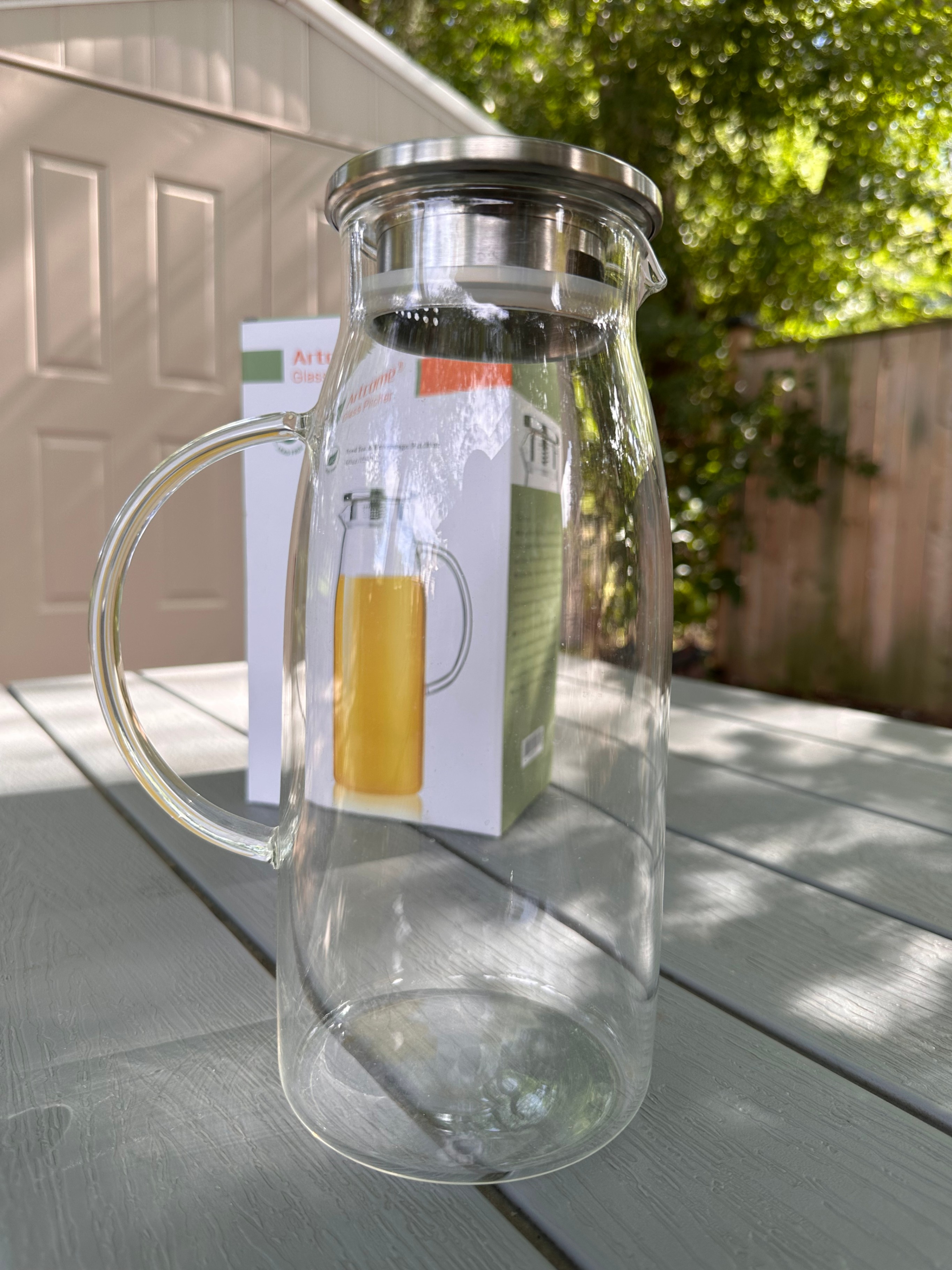 Like New • 60oz • Borosil Glass Pitcher • Stainless Steel Lid - photo 2