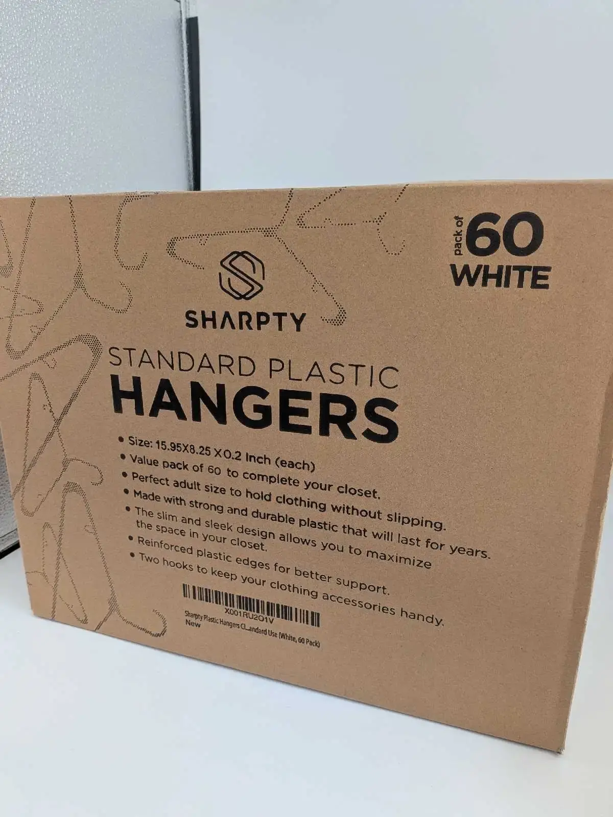 Sharpty Standard Plastic Hangers, 60 Pack - photo 5