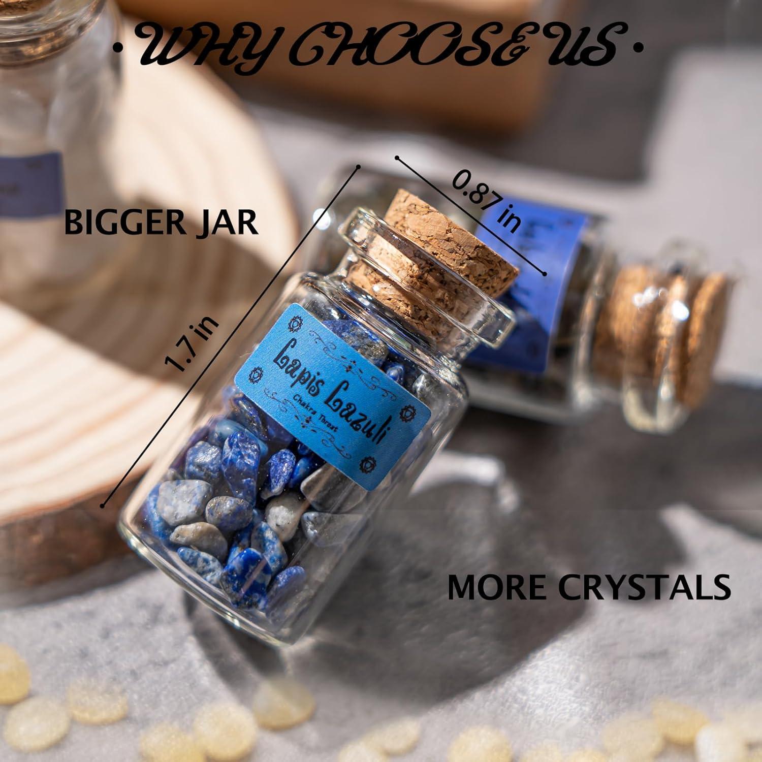 NEW~ 14 Pc Crystal Set in Bottles – Real Crystals - photo 3