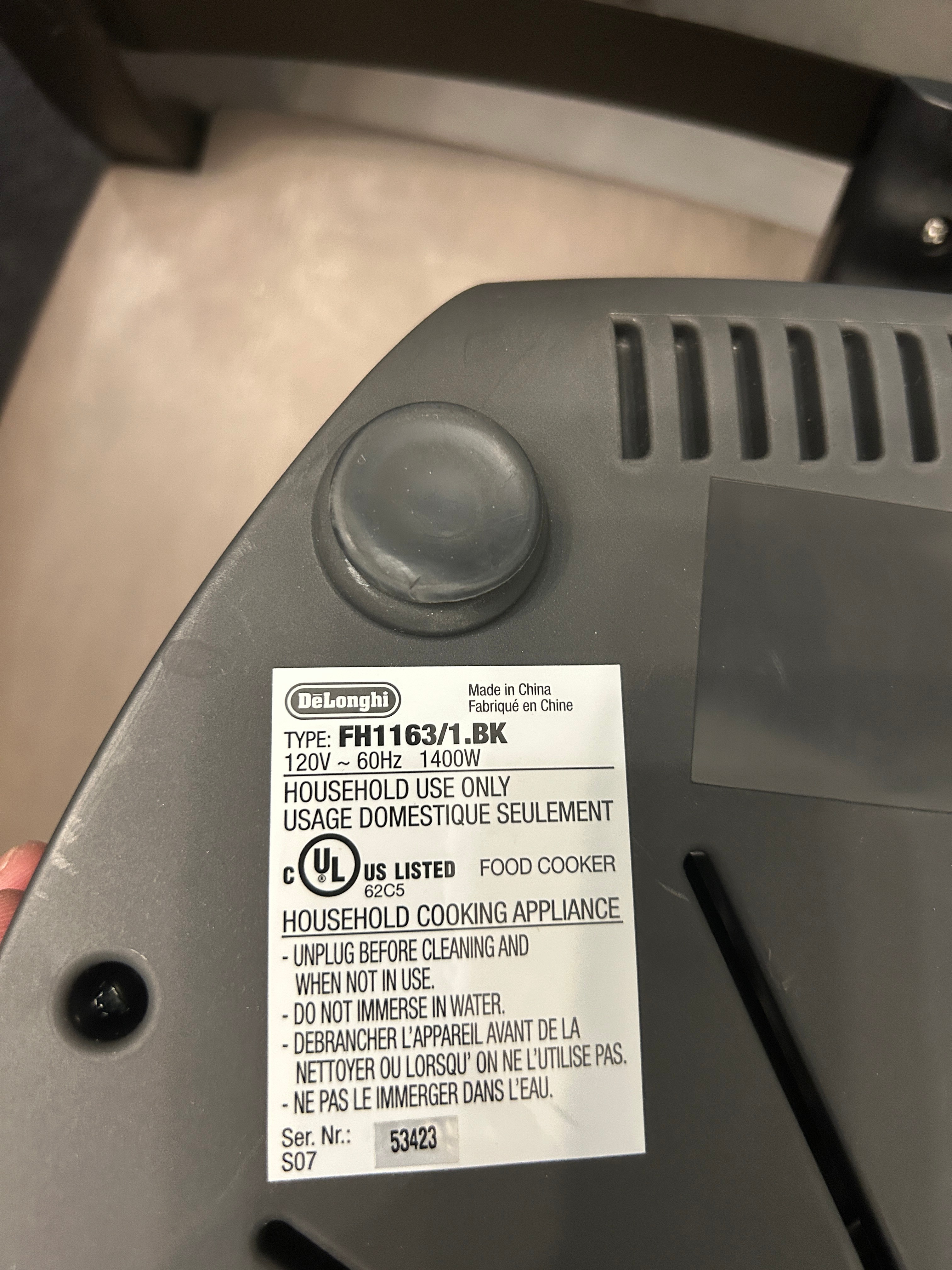DeLonghi MultiFry Classic Air Fryer MultiCooker FH1163/1.BK - photo 5
