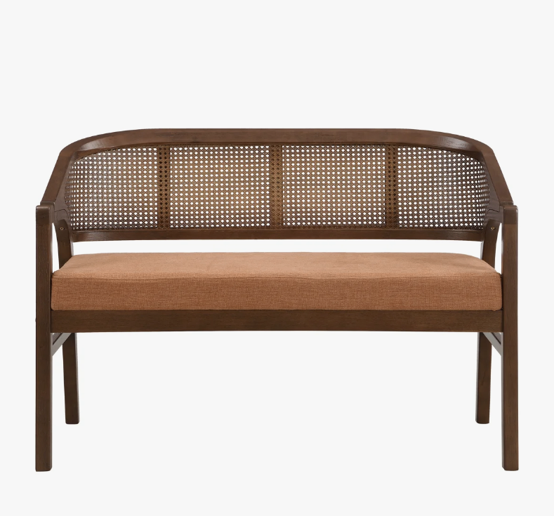 Rattan and Solid Wood Bench with Cushion - New in box - photo 5