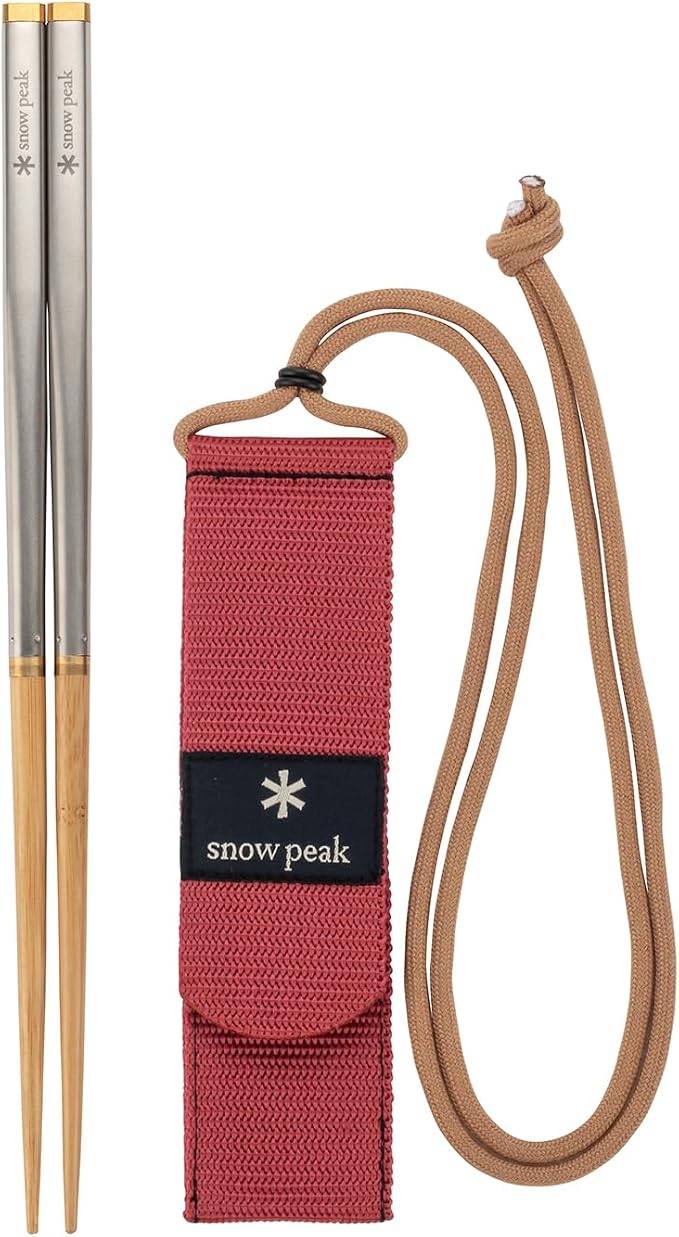 Snow Peak Wabuki Collapsible Chopsticks with Carrying Case
