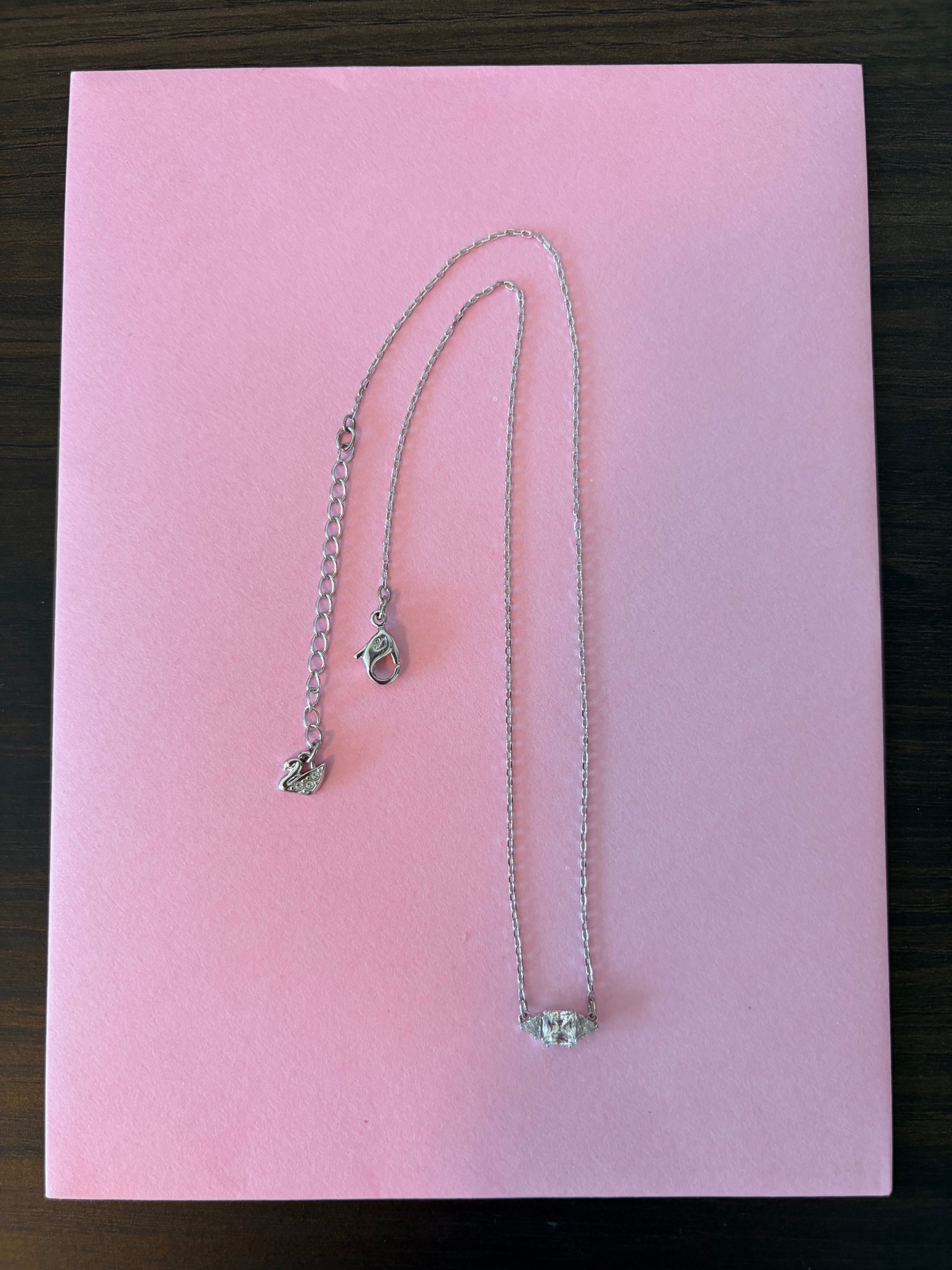 Swarovski Three Stone Crystal Pendant Necklace - photo 5