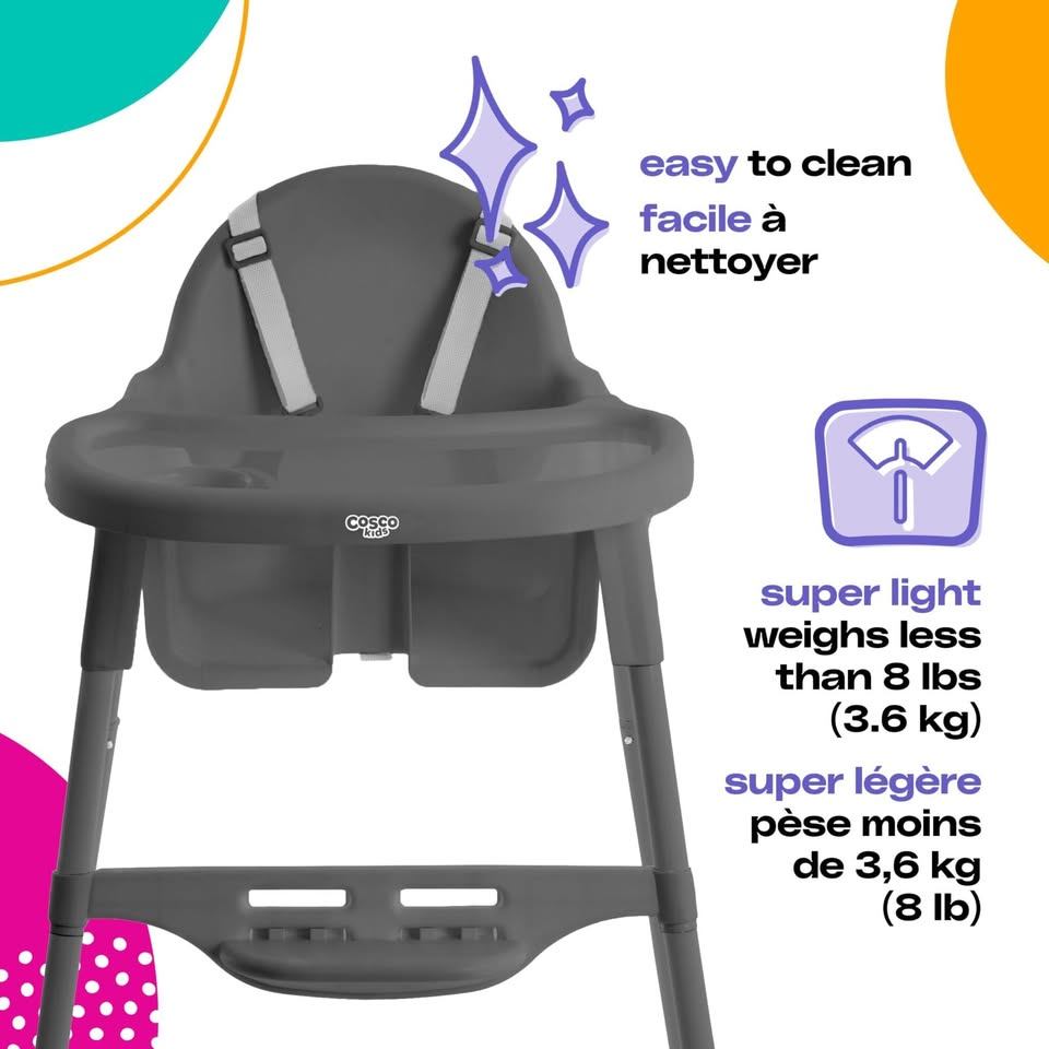 Cosco Canteen High Chair, Grey (New) - photo 2