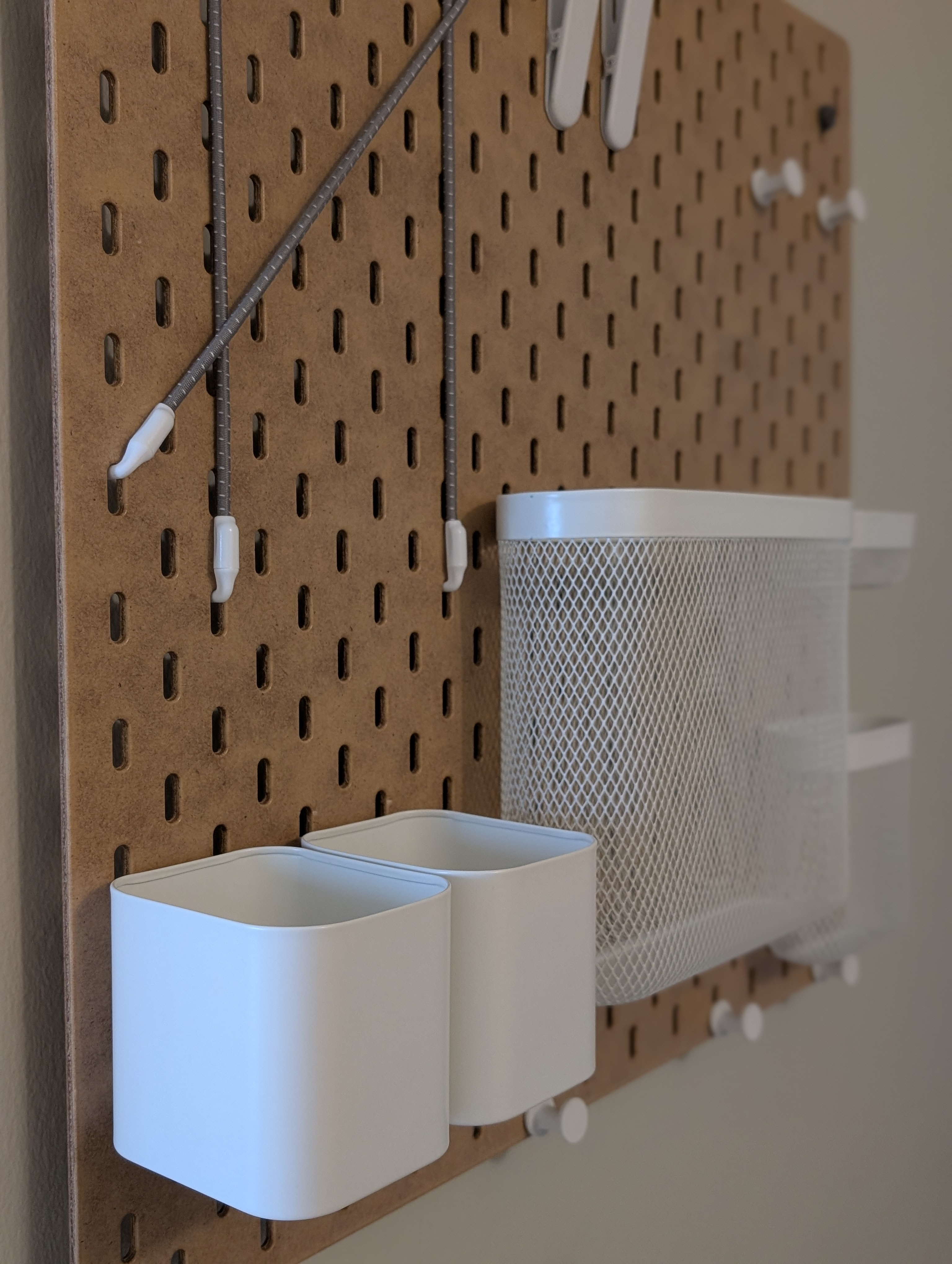 IKEA SKÅDIS 22x22 Pegboard + Full Accessory Set - Like New - photo 2