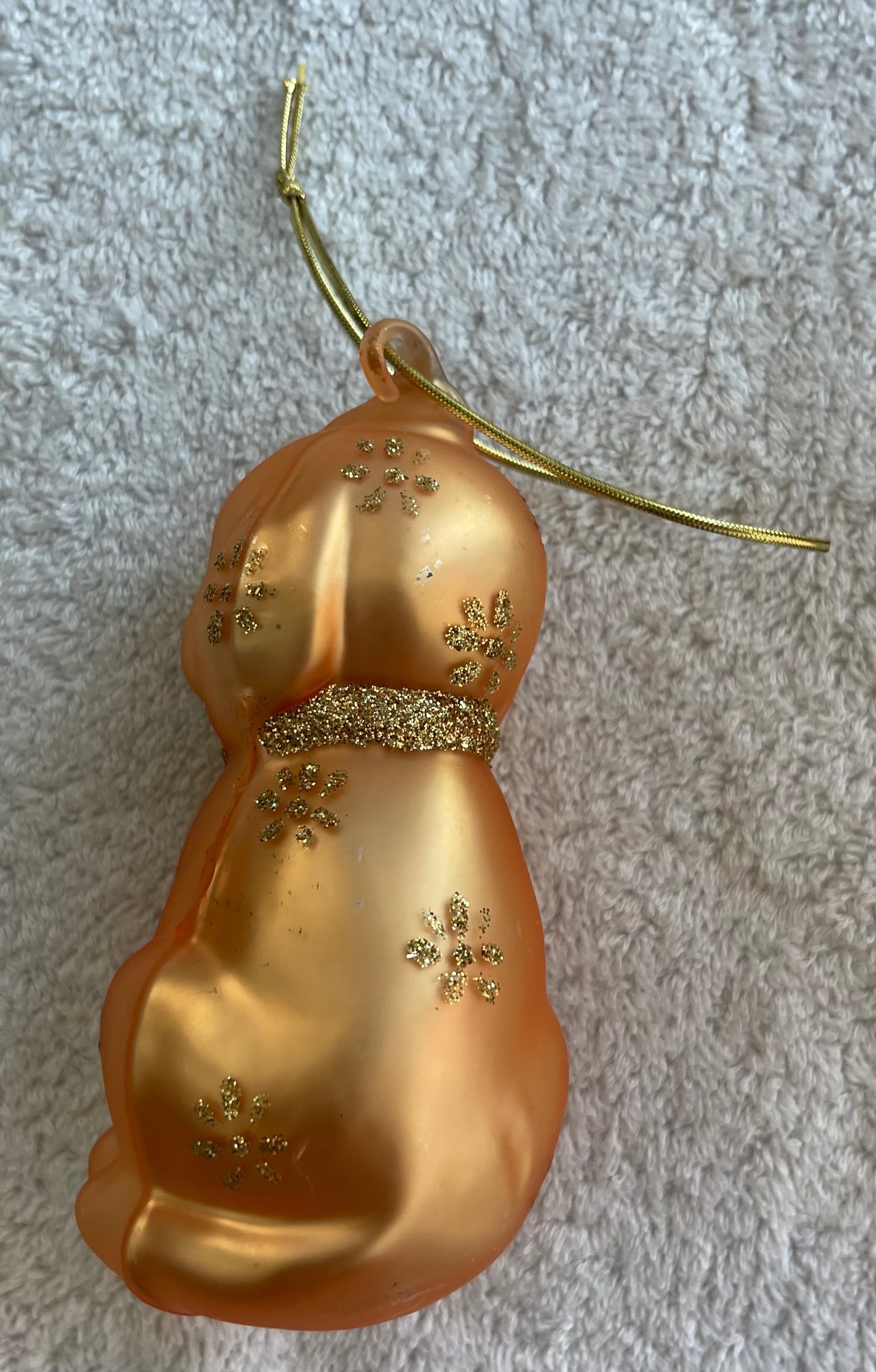 Vintage 1998 Hand-Blown Glass Dog Ornament - photo 2