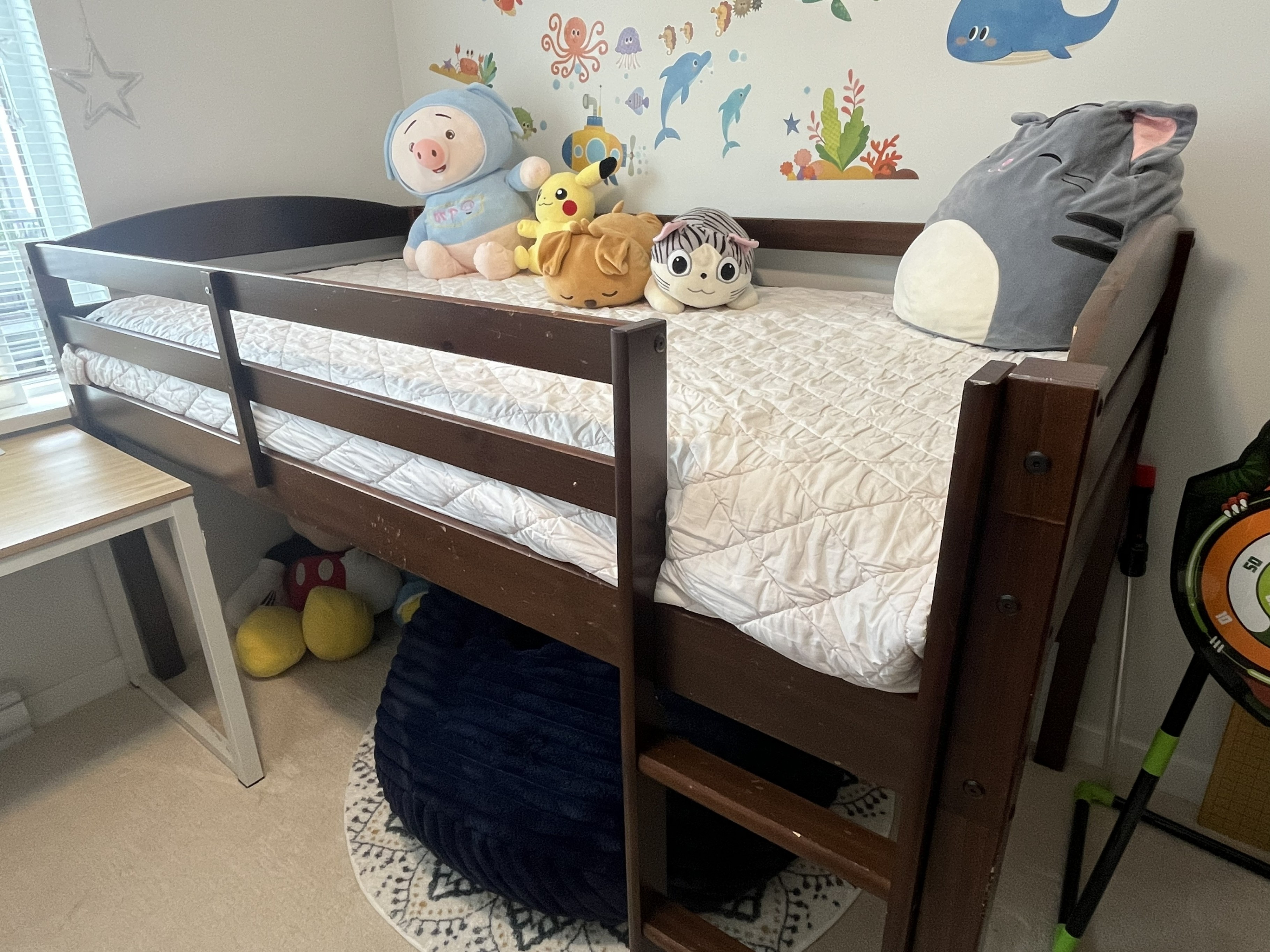 Dark Brown Low Loft (Bunk) Bed for Kids - photo 4
