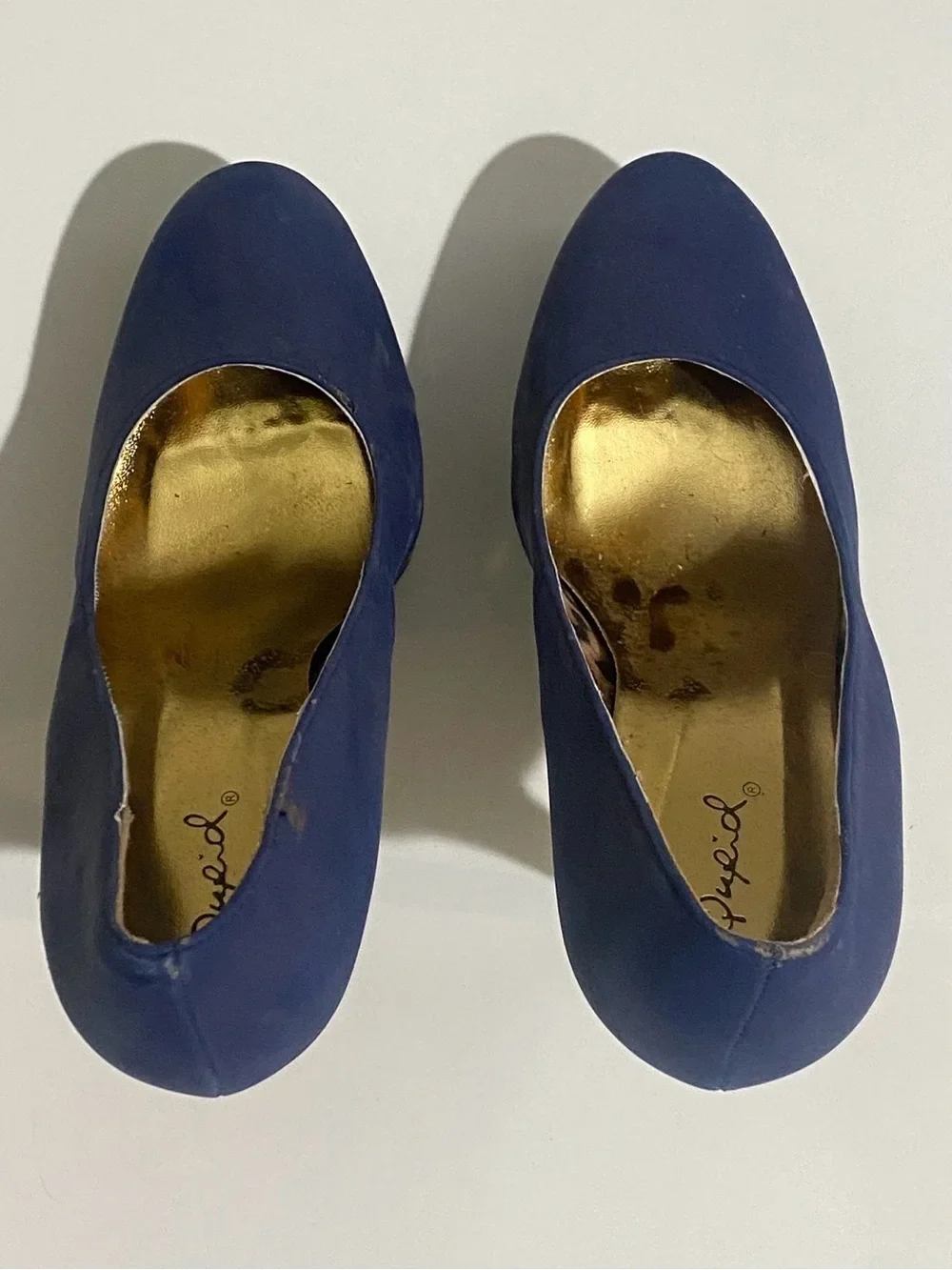 Qupid Women's 8 Royal Blue Leopard Print Pumps Platform Heels - photo 3