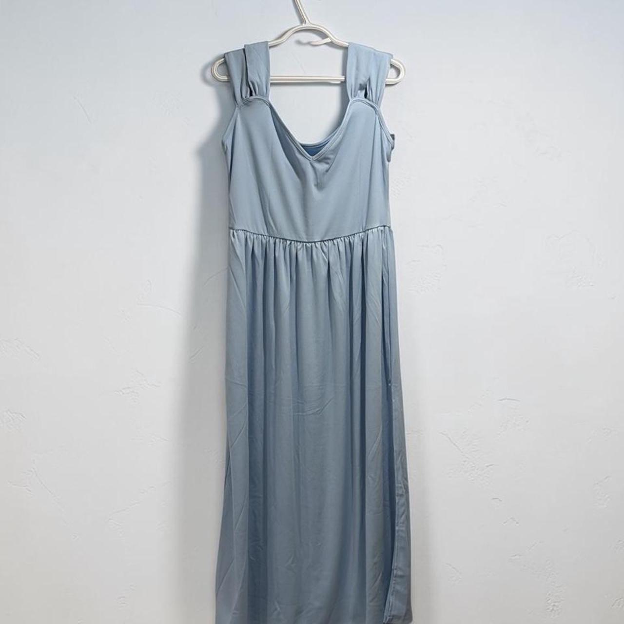 Light Blue Maxi Dress Side Slit – Size L – Brand New - photo 3