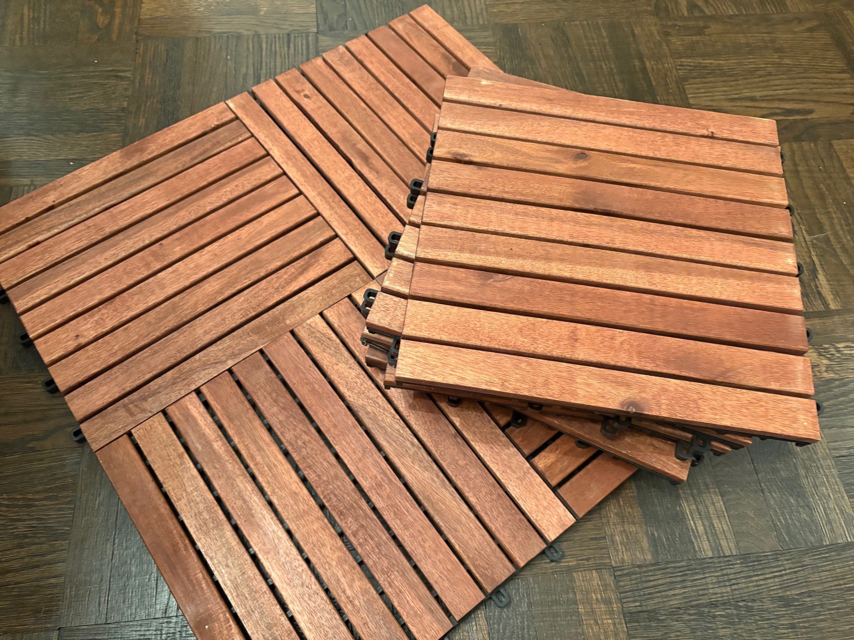 New Solid Teak Wood Deck Tiles - photo 2