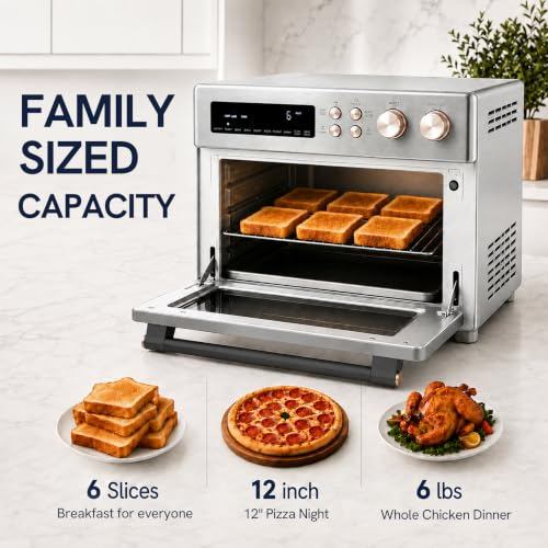 VAL CUCINA 26.3QT Air Fryer Toaster Oven 10-in-1 NEW SEALED - photo 3