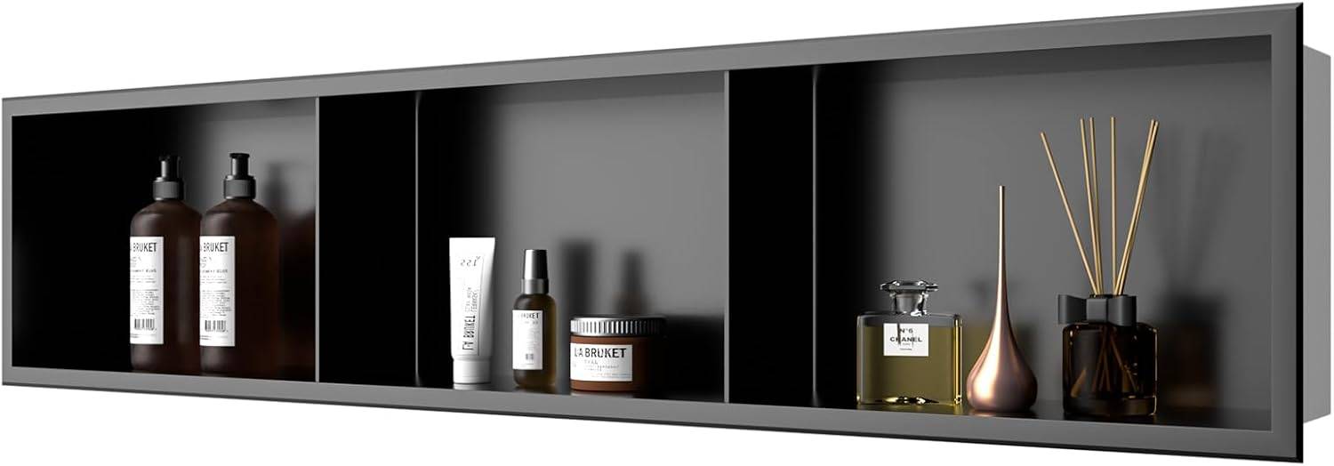 APPASO Matte Black Shower Niche 8" x 36" - photo 2