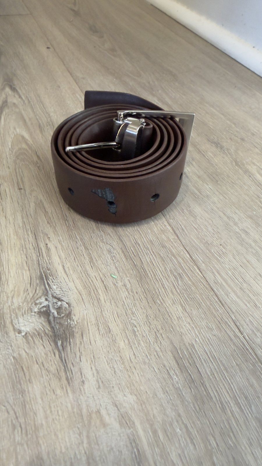 FREE Men's Leather Belt – Pat Calvin, Brown, 100 cm - photo 3