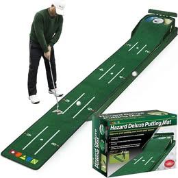 Golf Putting Green Mat for Indoors, with Ball Return