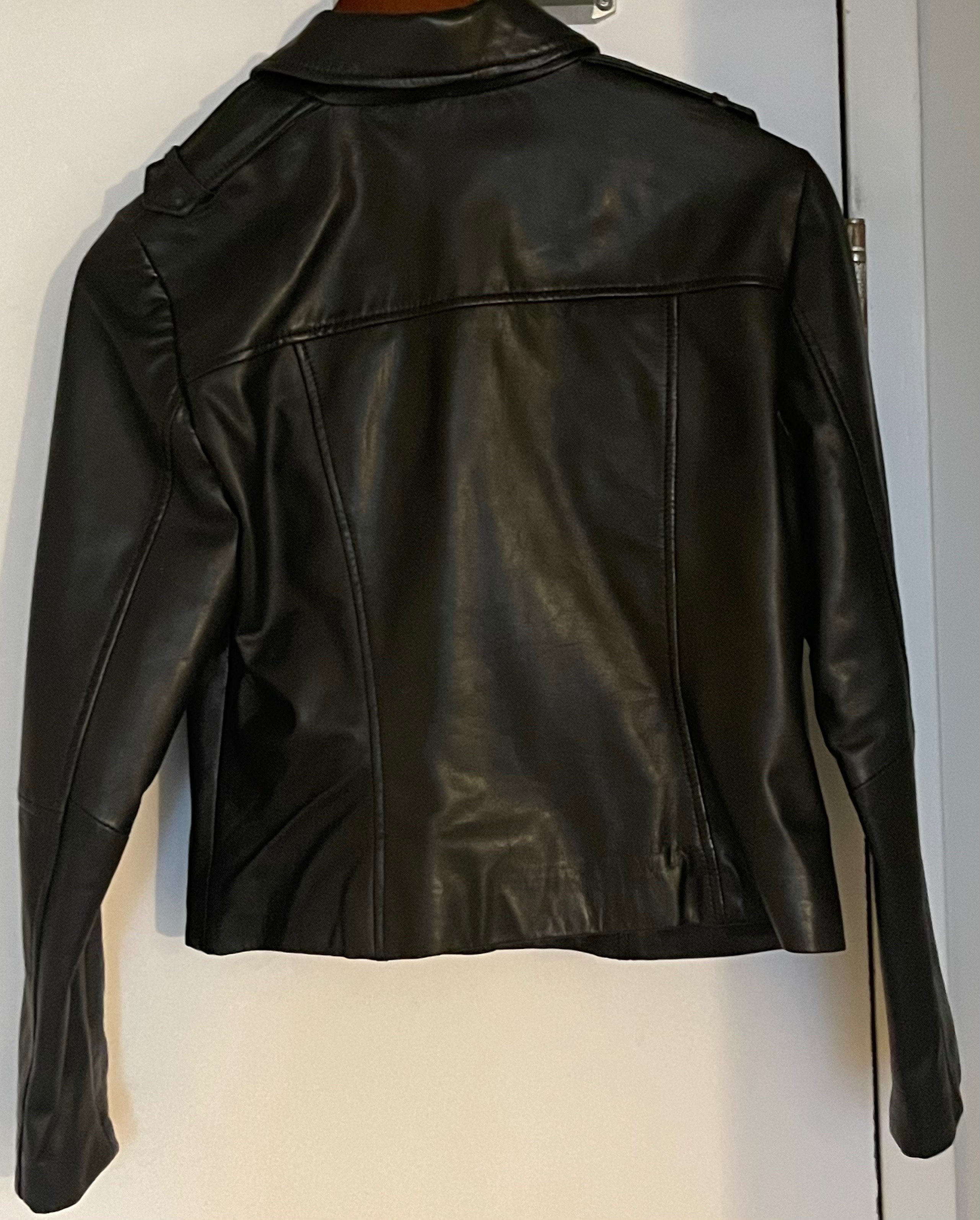 Unworn Soia & Kyo Genuine Leather Moto Jacket - Size M - photo 3