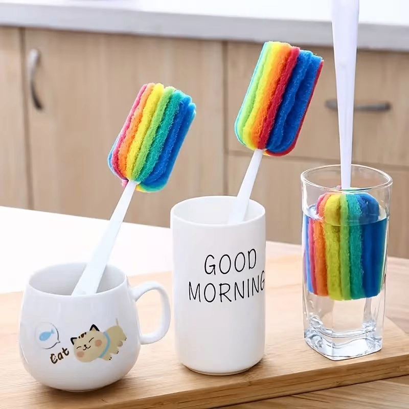 Rainbow-Colored Cleaning Brushes for The Kitchen - photo 4