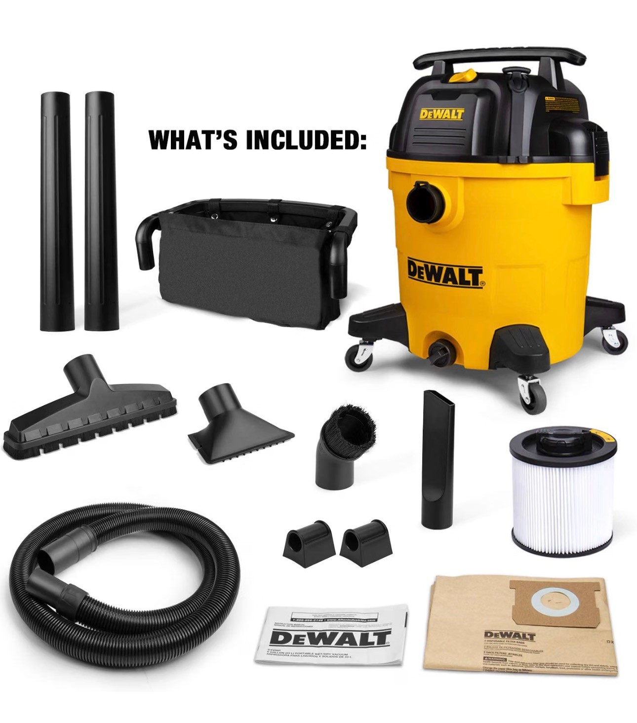 DEWALT 12 Gallon Poly Wet/Dry Vacuum 5.5 HP Large Pick-Up Capaci - photo 5