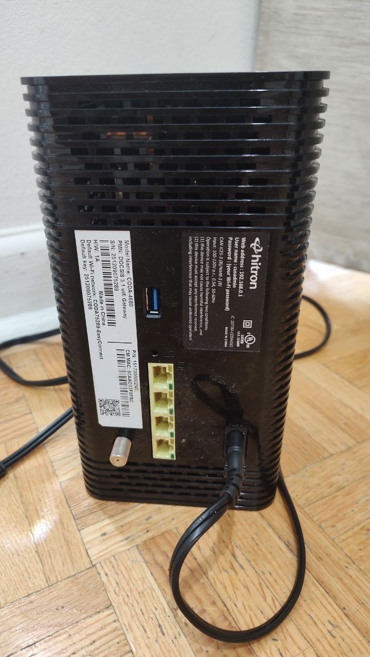 Hitron CODA-4680 DOCSIS 3.1 Wi-Fi Cable Modem Router Combo - photo 2