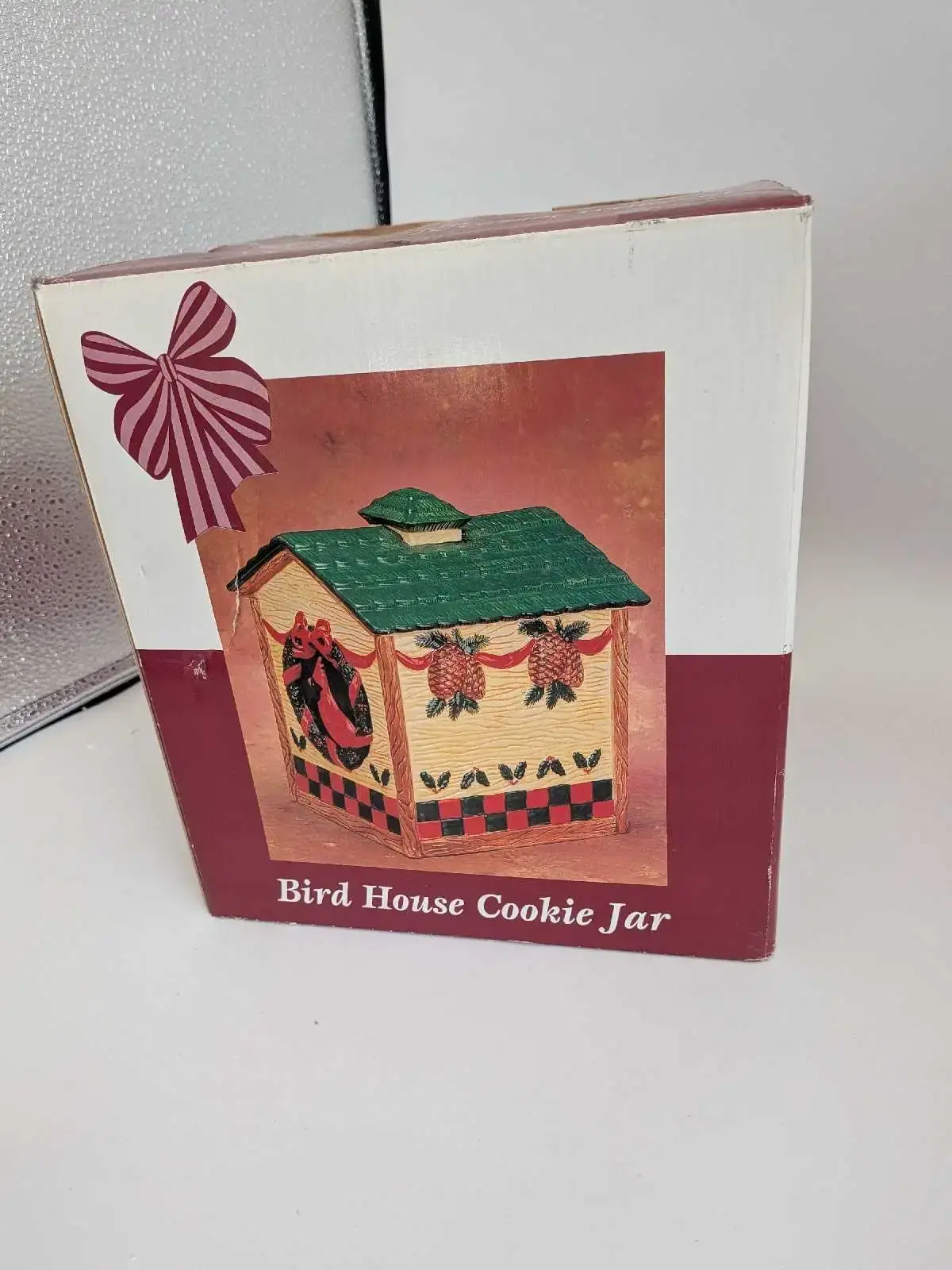 Christmas Bird House Cookie Jar
