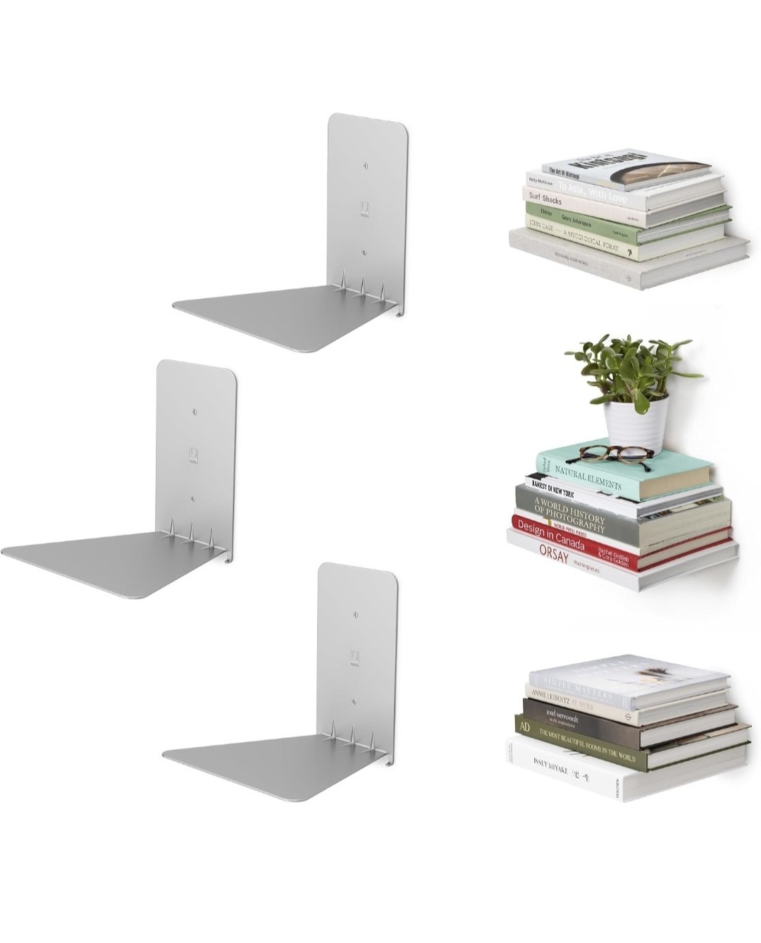 Umbra Conceal Floating Bookshelves - Set of 3