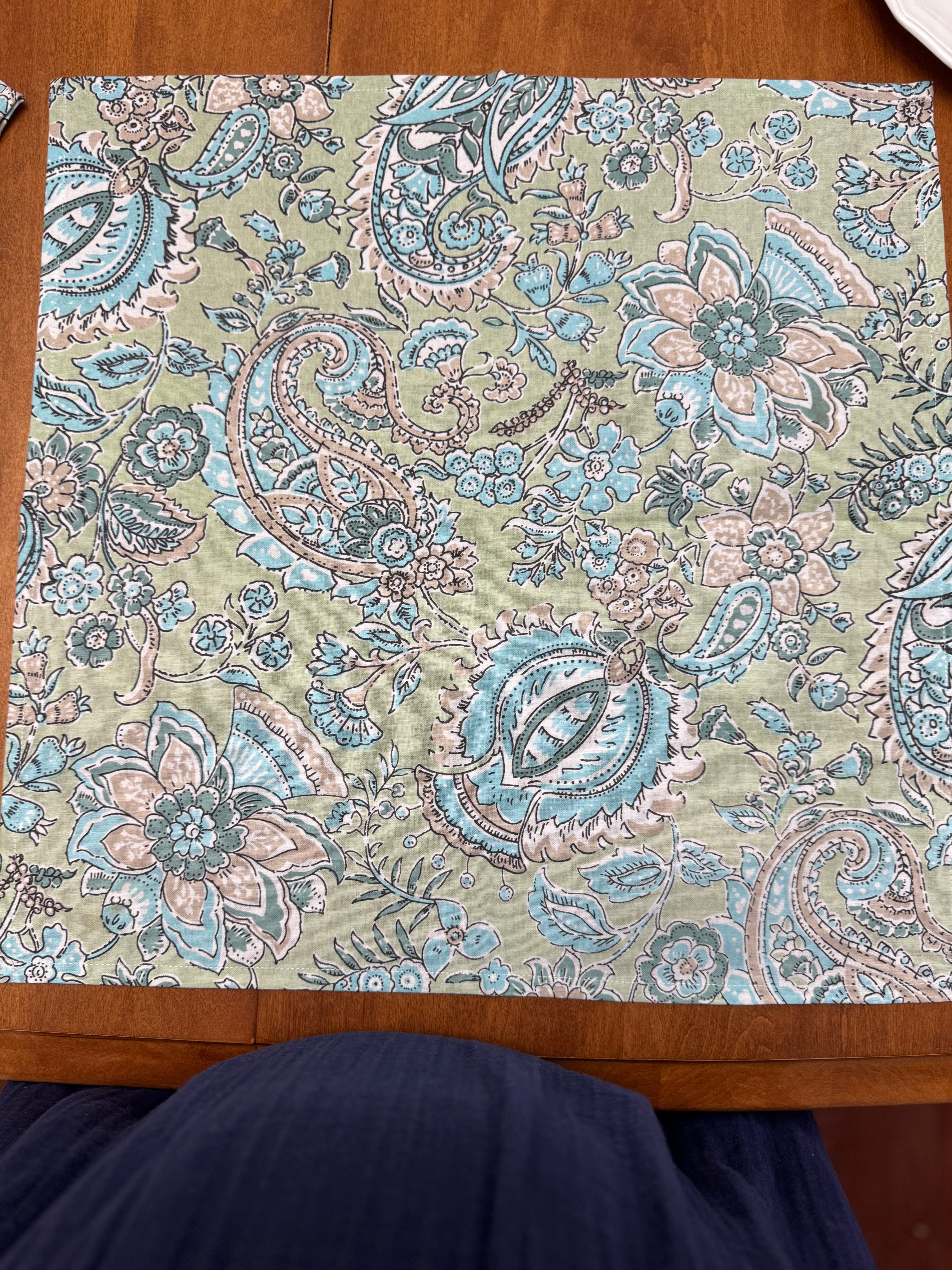 Set of 6 • Brand New Cotton Floral Dinner Napkins • Steal Deal! - photo 3