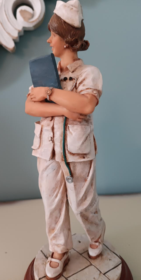 White Caps of Caring "Checkout Checklist" Nurse Figurine 1998 - photo 2