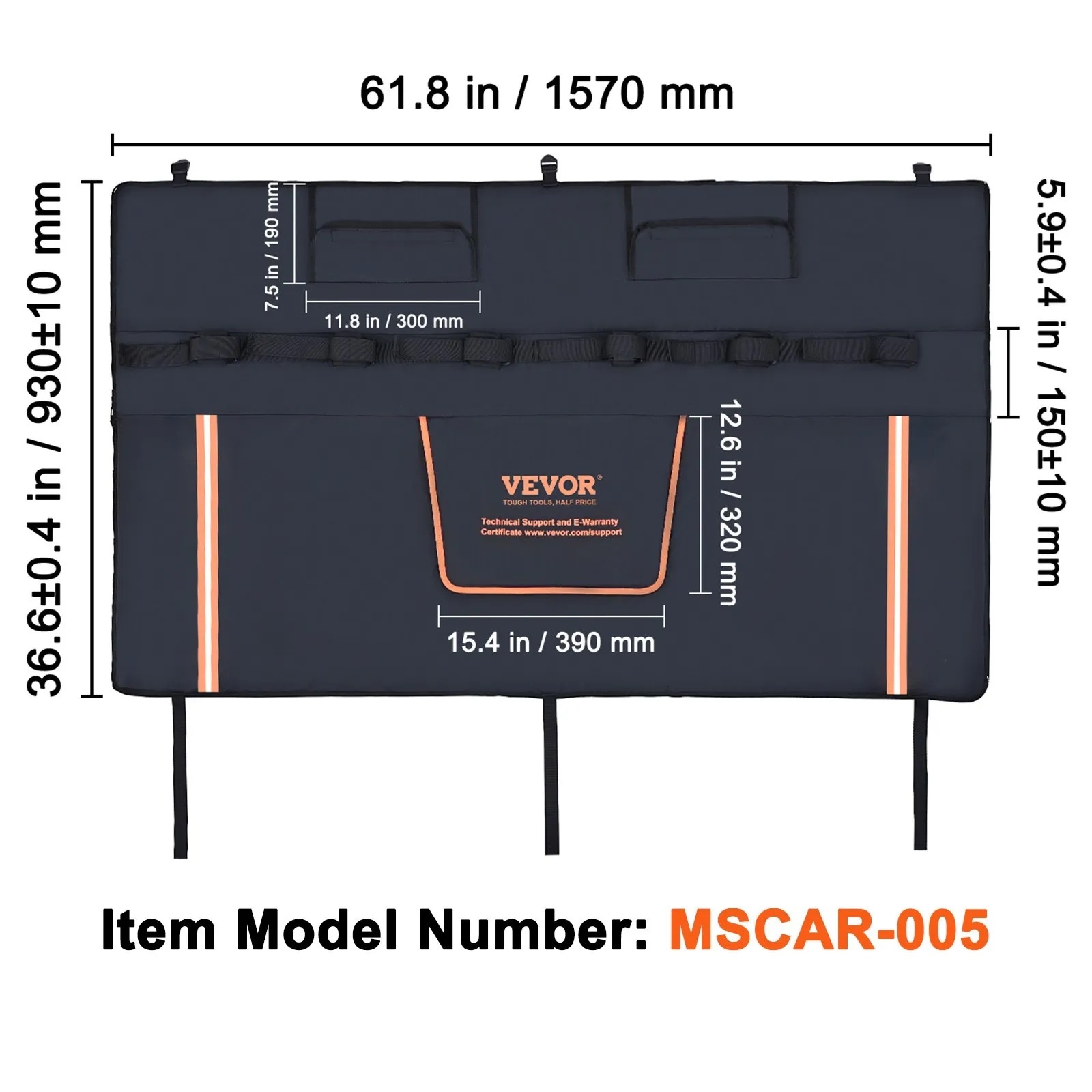 VEVOR Tailgate Bike Pad for 6 Bikes - photo 2