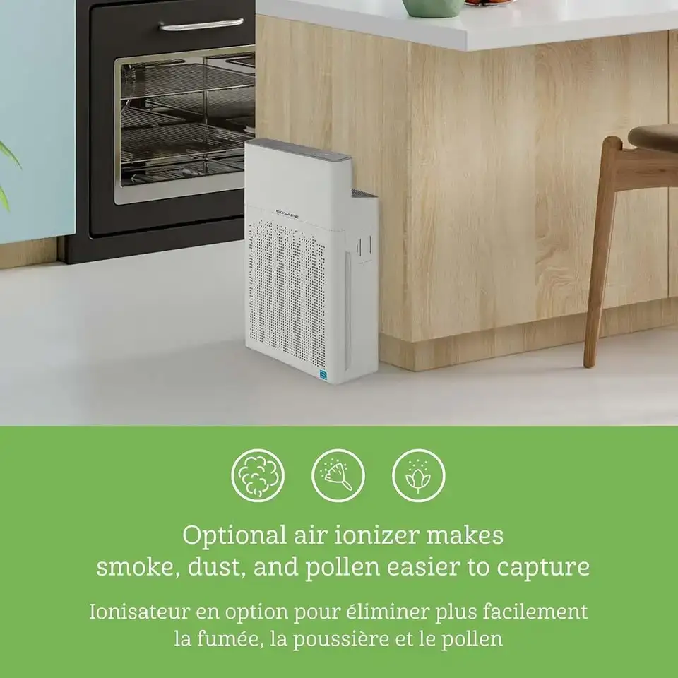 Bionaire Allergen Remover True HEPA Console Air Purifier, White - photo 5