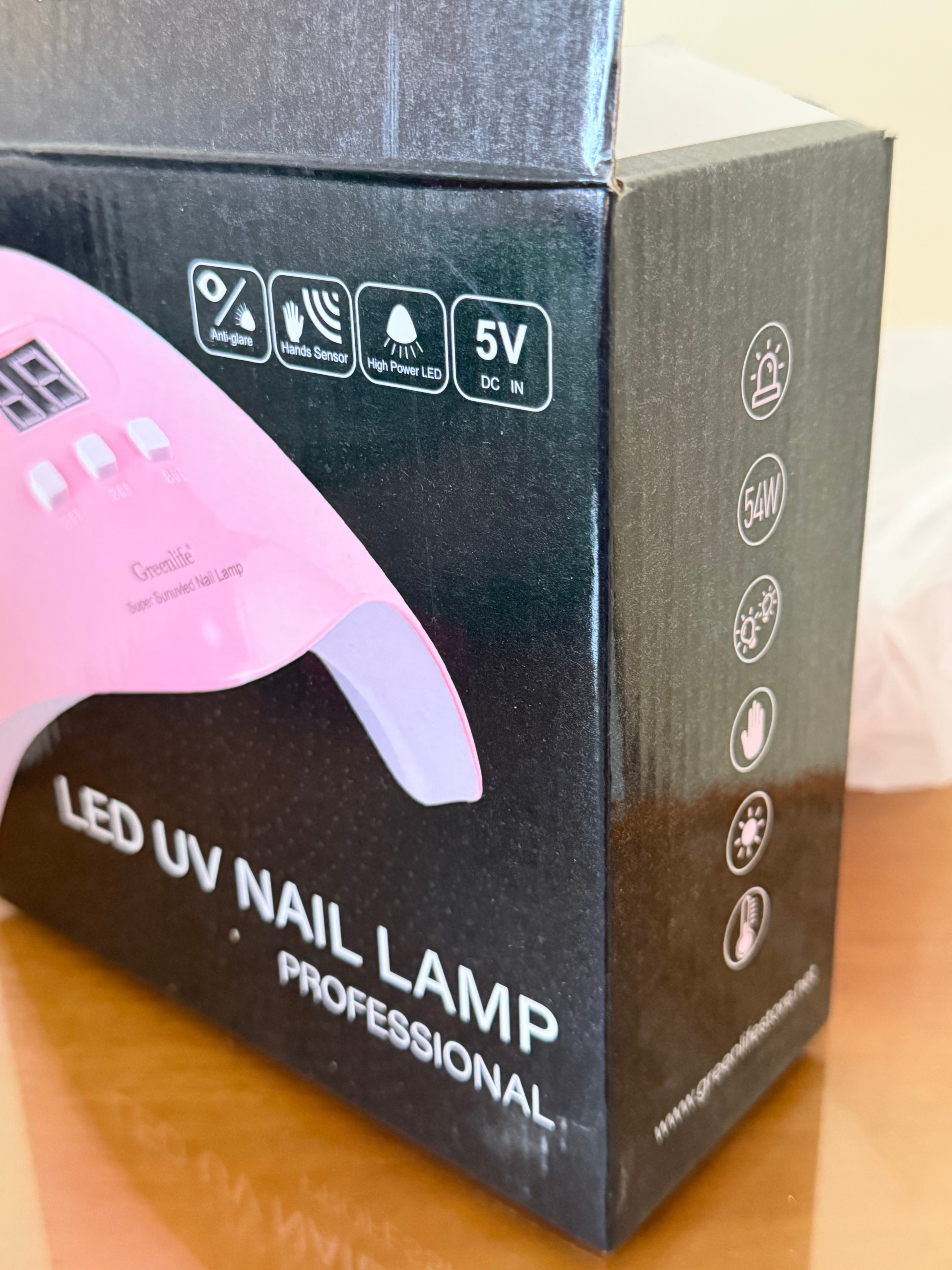 54W LED/UV Nail Lamp – Pink