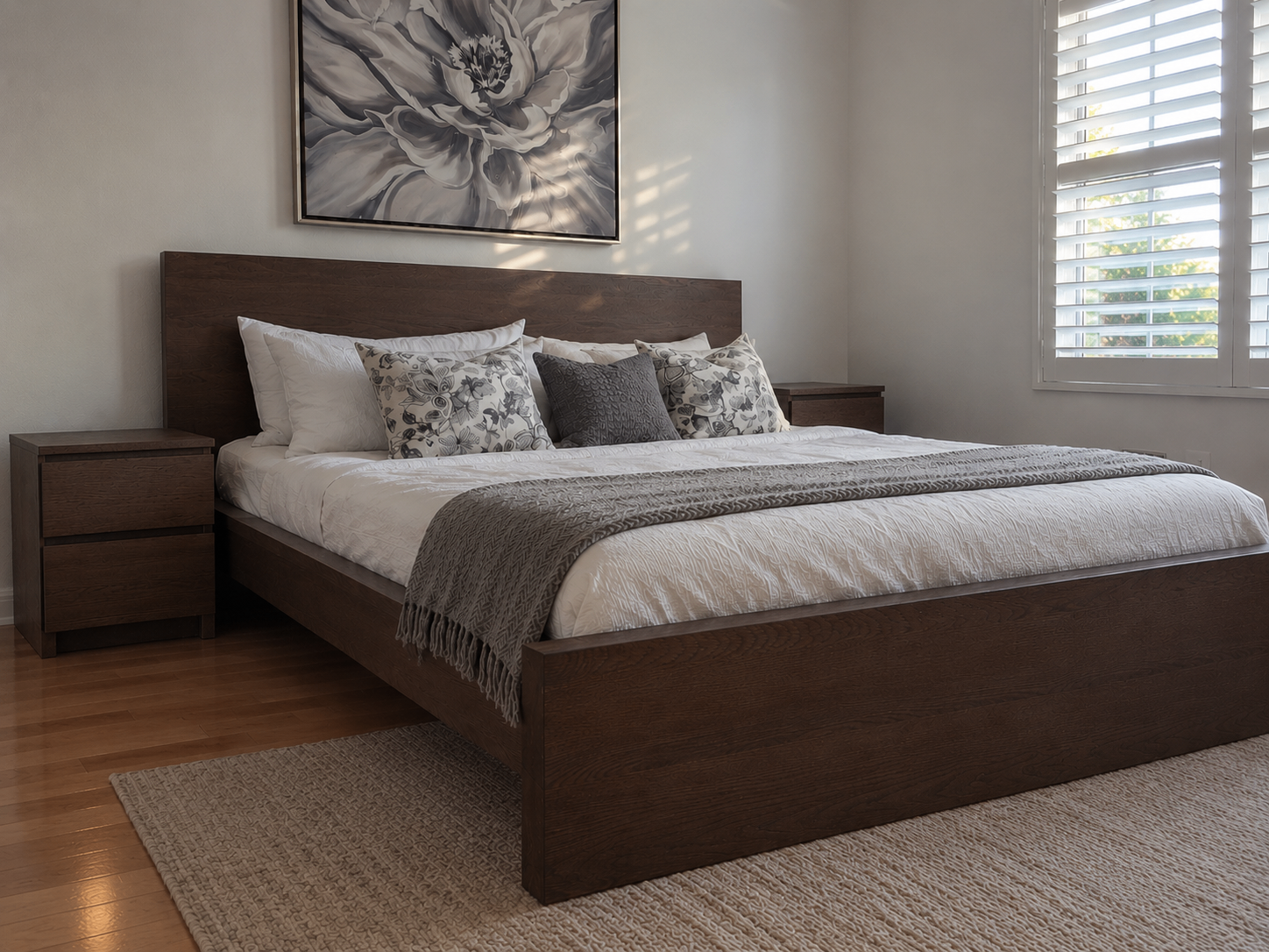 IKEA King Bedroom Set | Bed + 2 Nightstands