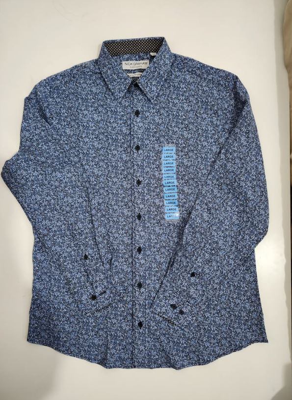 Shirt Nick Graham Long Sleeve Large Size Brand New