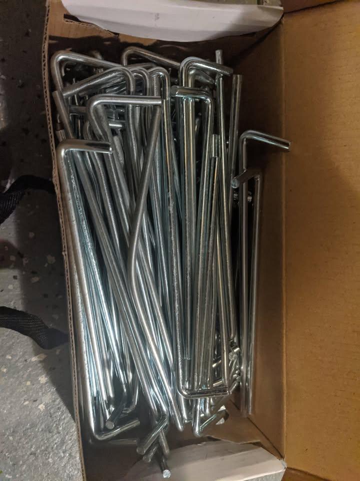 Tent Pegs & Stakes, 7" long, $1 each, $10 for 12 pieces
