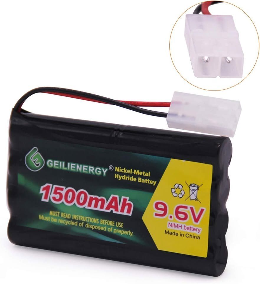 New 2 Pack 9.6V 1500mAh NI-MH RC Car Rechargeable Battery Pack - photo 5