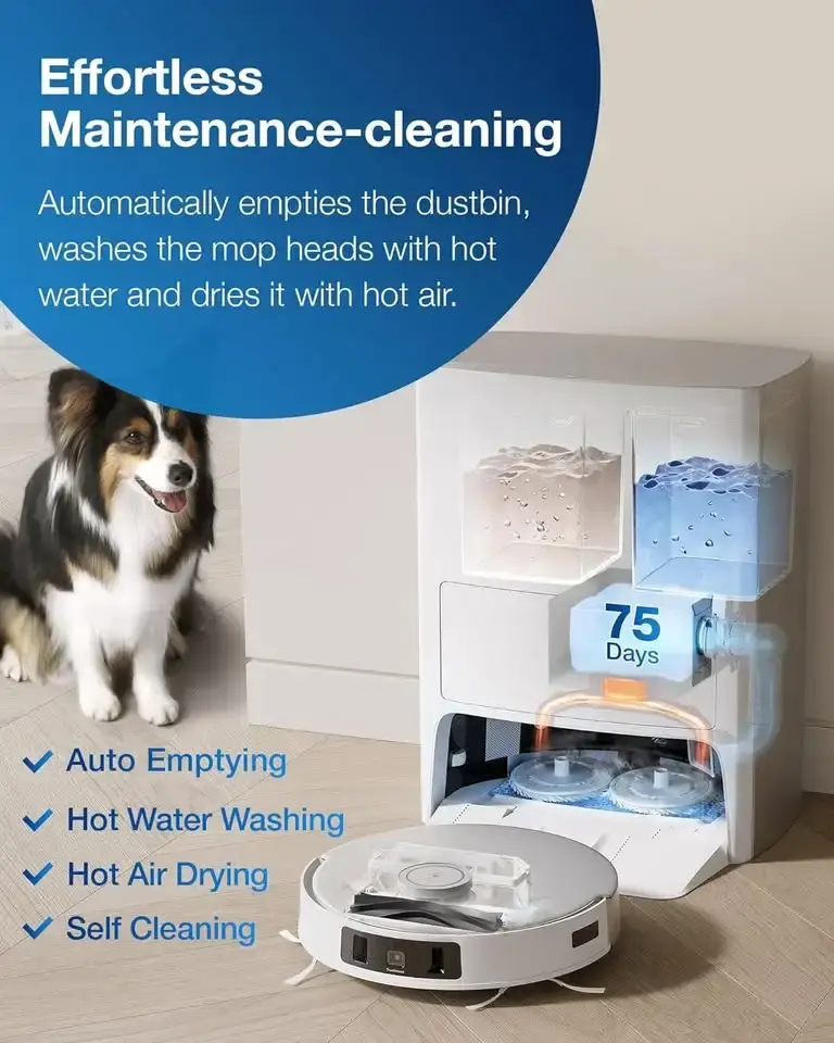 ECOVACS DEEBOT T10 Omni Robot Vacuum and Mop, Hot Water Mop - photo 4