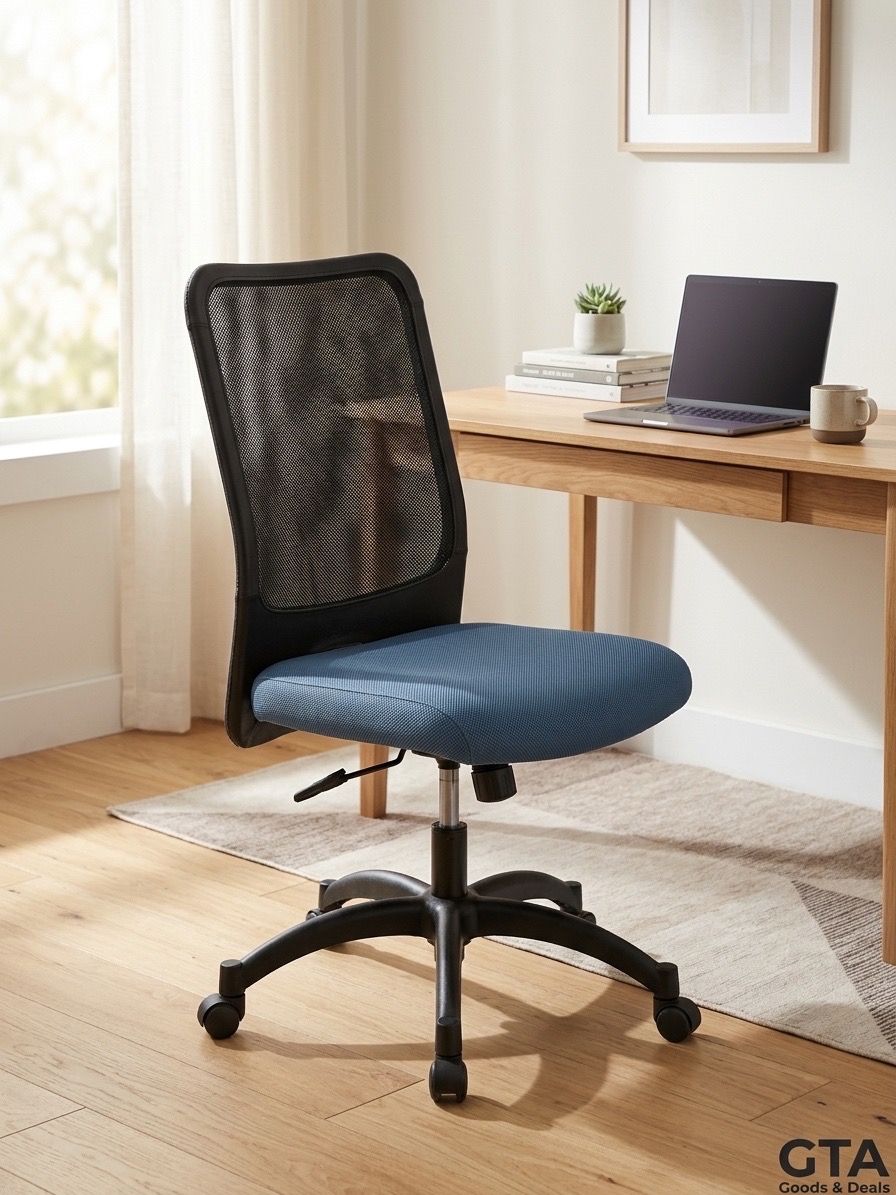 Armless Ergonomic Mesh Office Task Chair