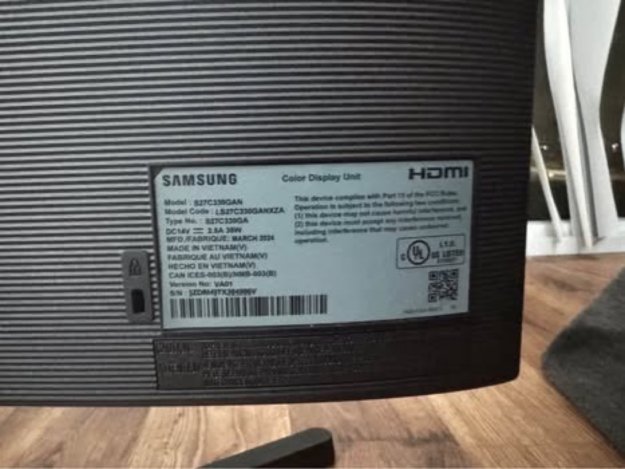 Samsung 27" IPS Monitor – 100Hz – HDMI/DP – Like New - photo 4
