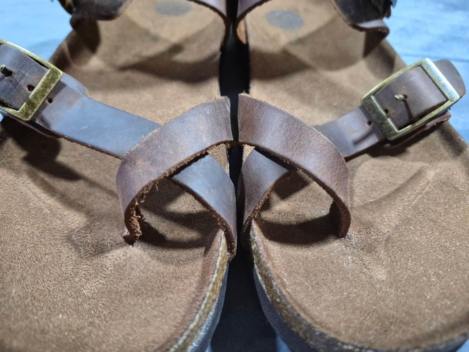 Leather sandals size 7/ 23.5 cm insole - photo 3