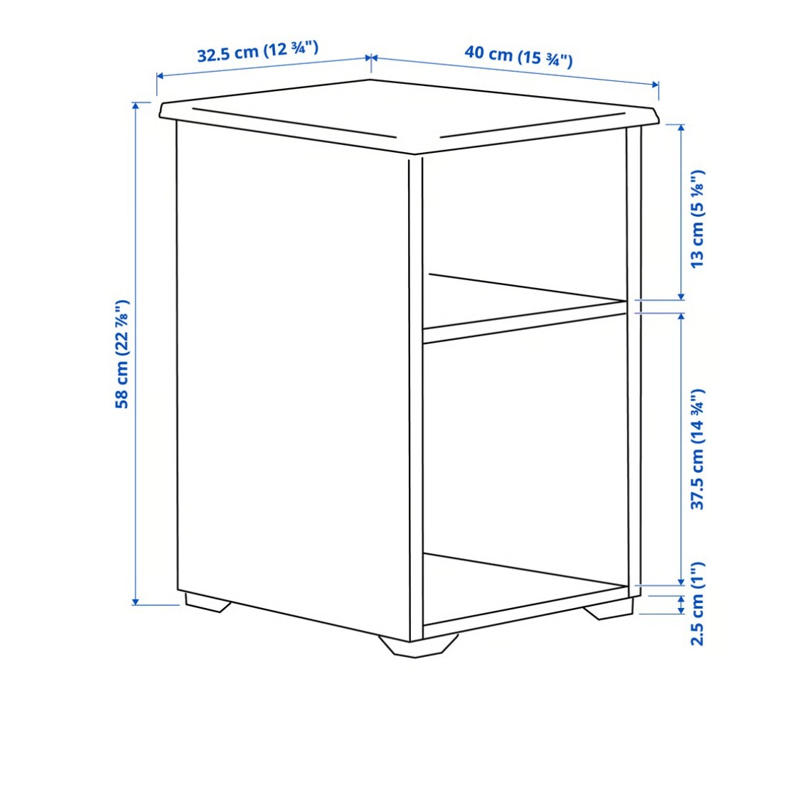 IKEA SKRUVBY side table in white with an oak-look top. - photo 3