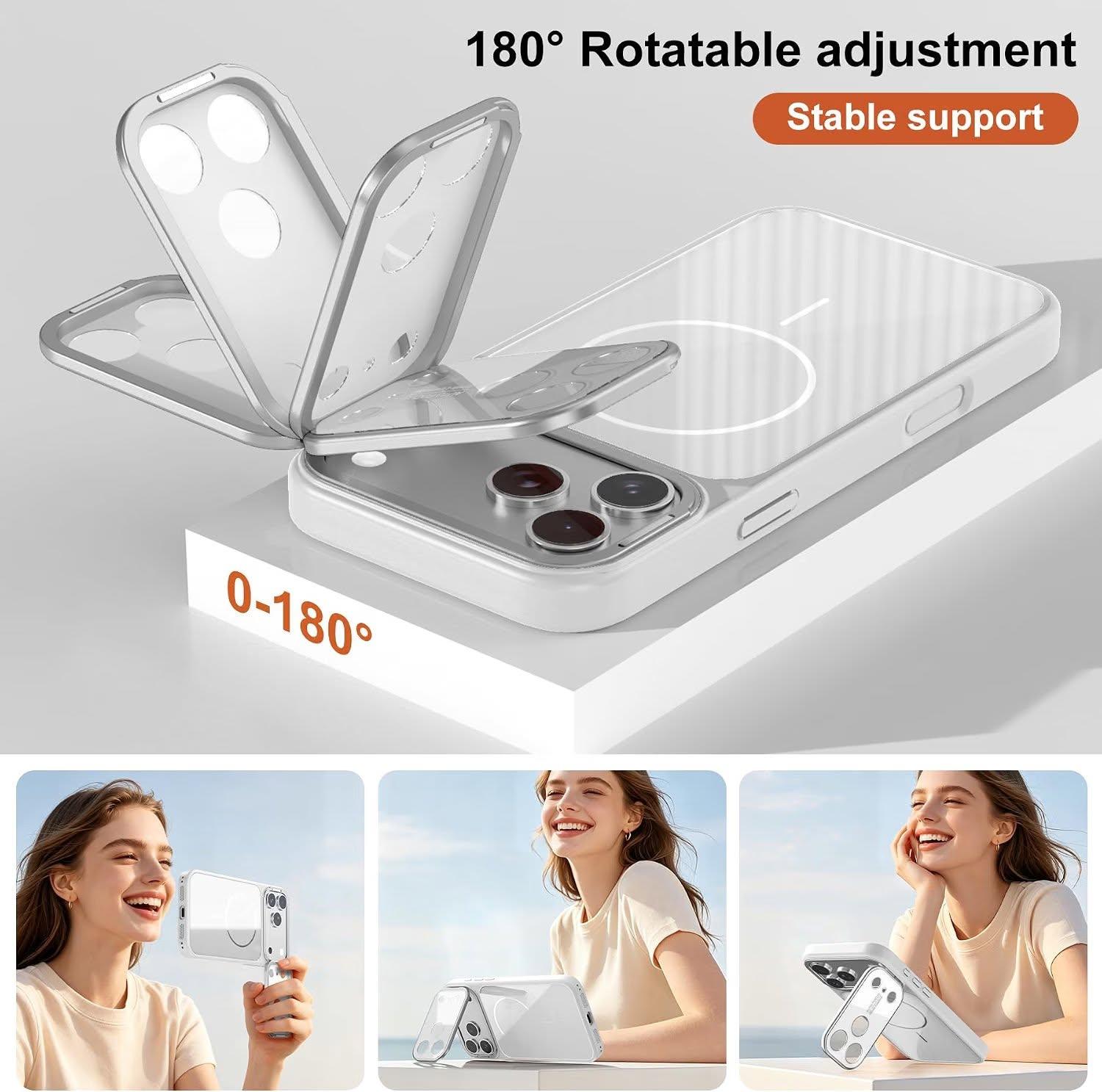 iPhone 17 Pro Max Case W/Stand, 0-180° Camera Kickstand, MagSafe - photo 3