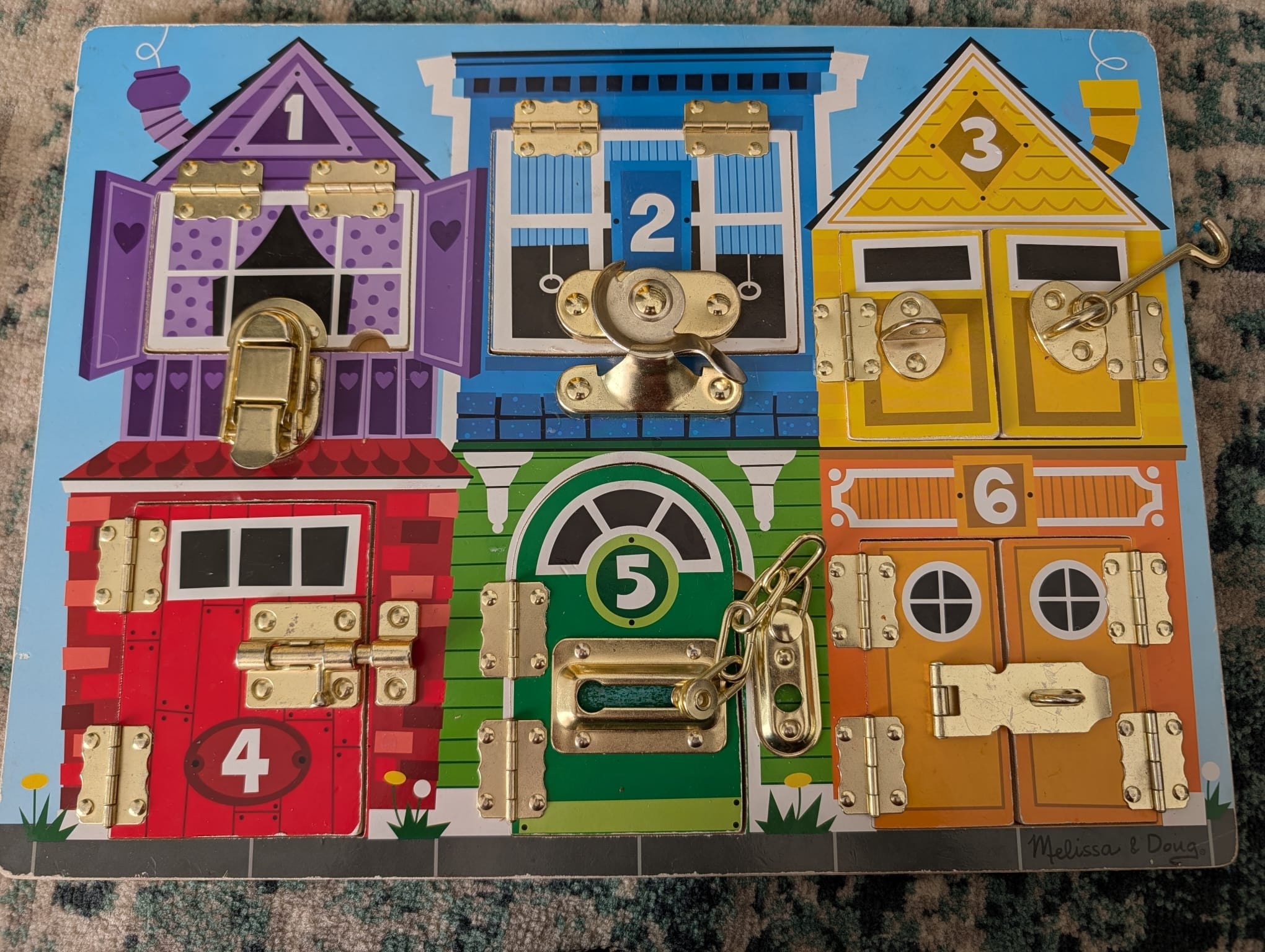 Melissa & Doug Latches Wooden Activity Board