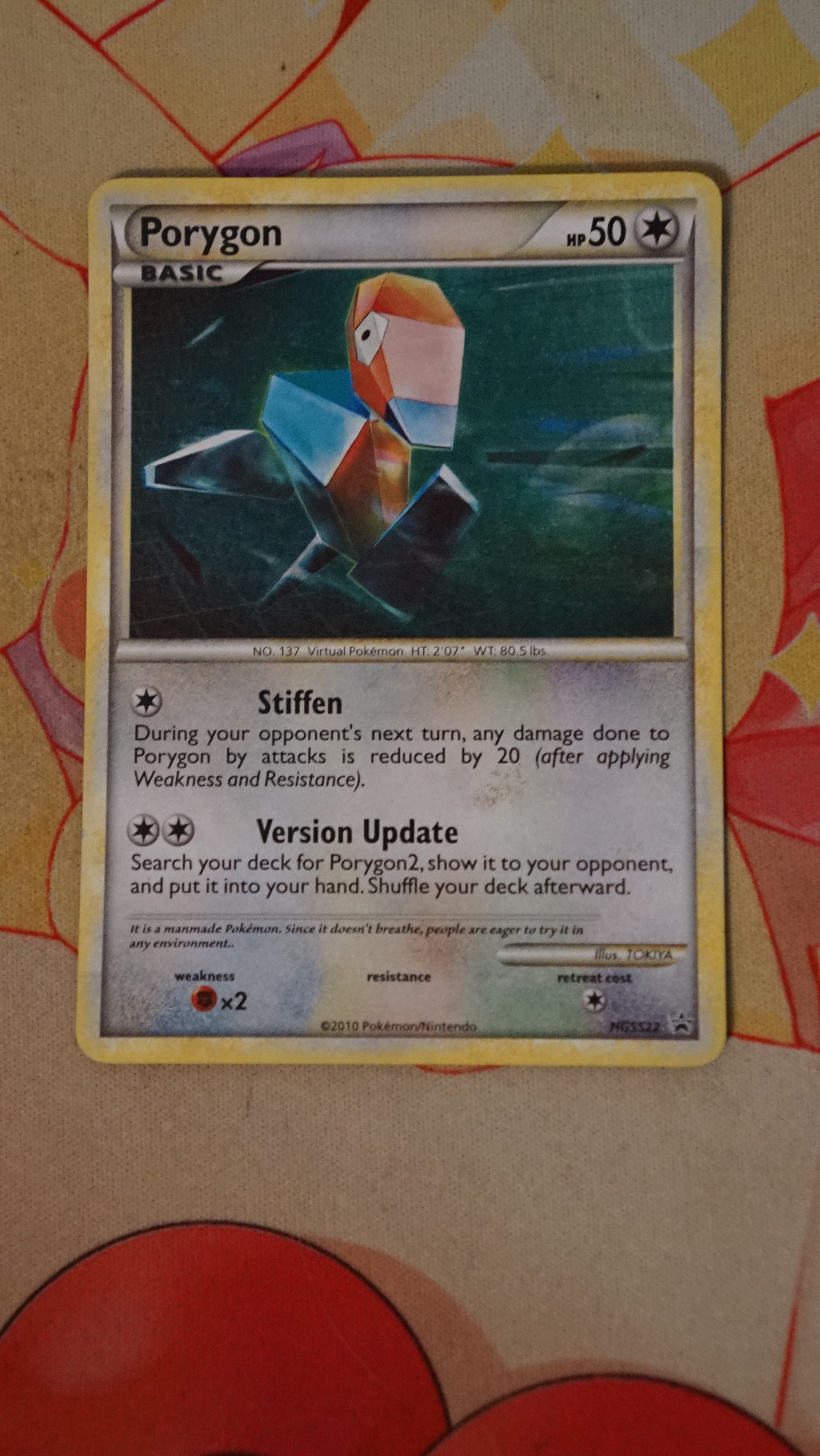 Pokemon Porygon HGSS22 HGSS Promo Holo MP - photo 3
