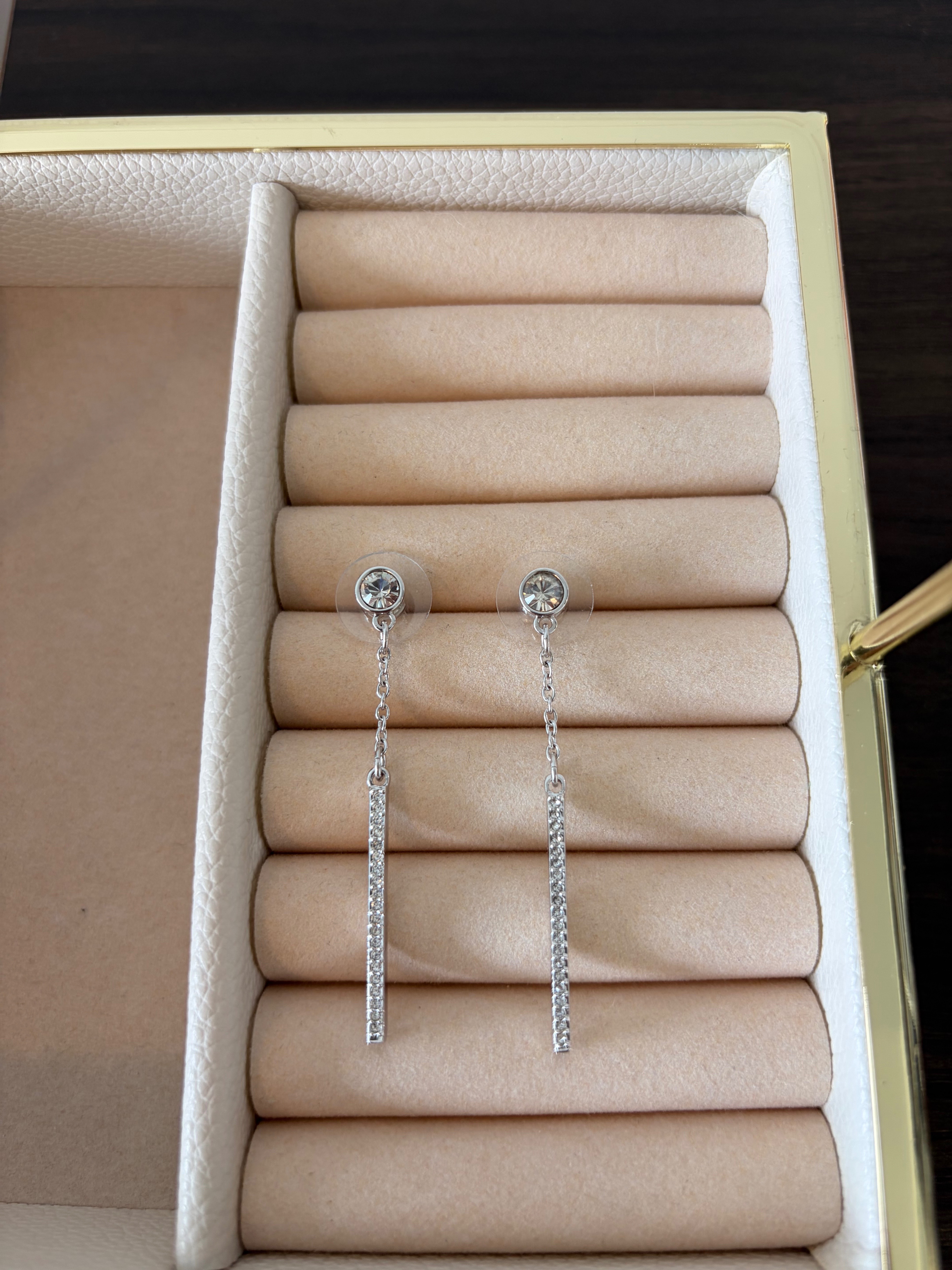 Swarovski Bar Drop Earrings - photo 5