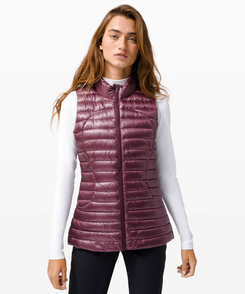Lululemon "Pack It Down" Vest Size 6
